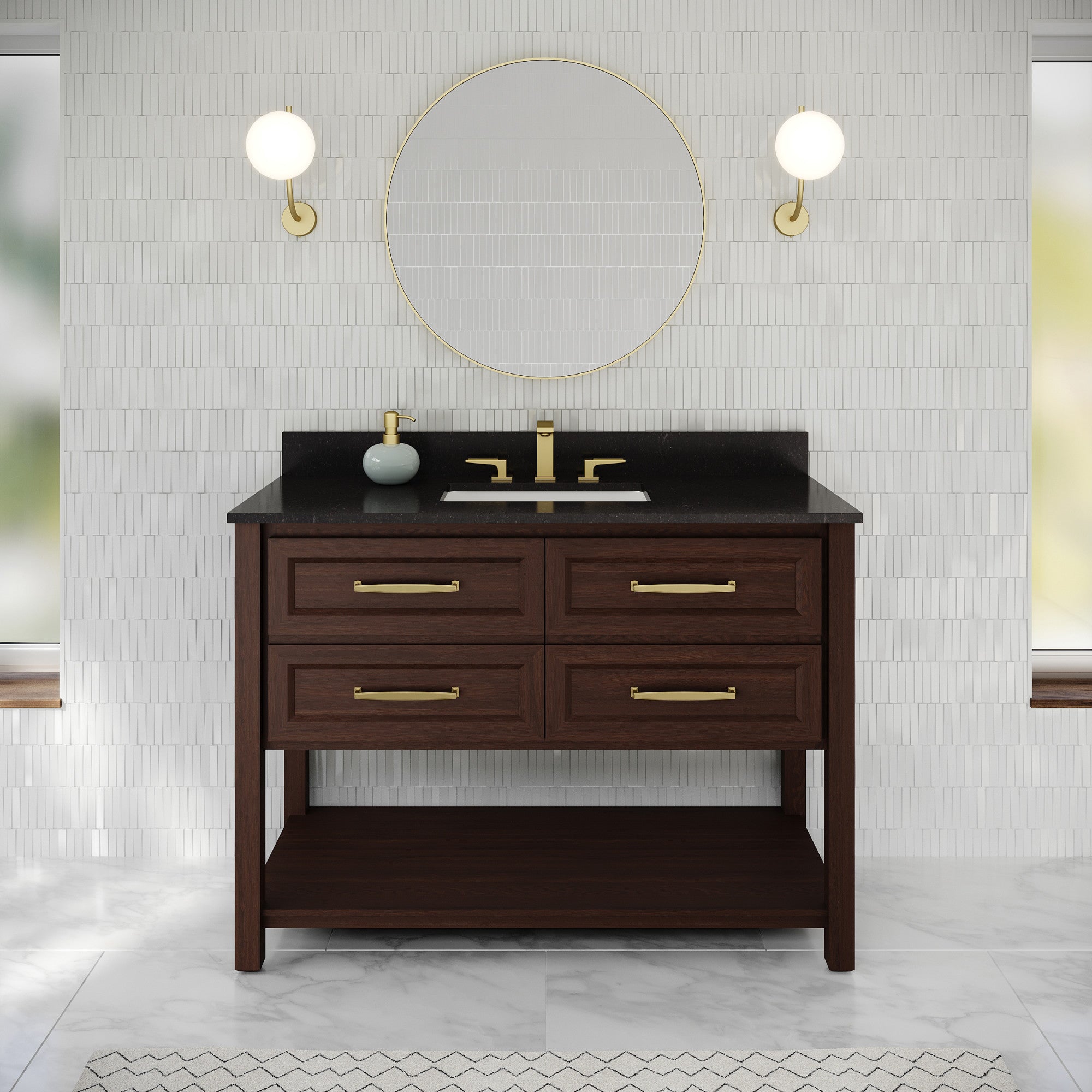 48" Kipling Vanity – Dark Walnut