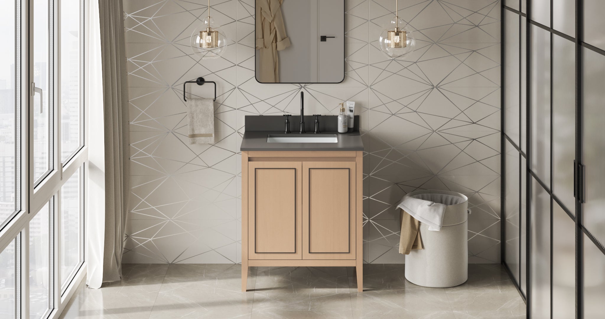30" Percival Vanity – Natural Oak