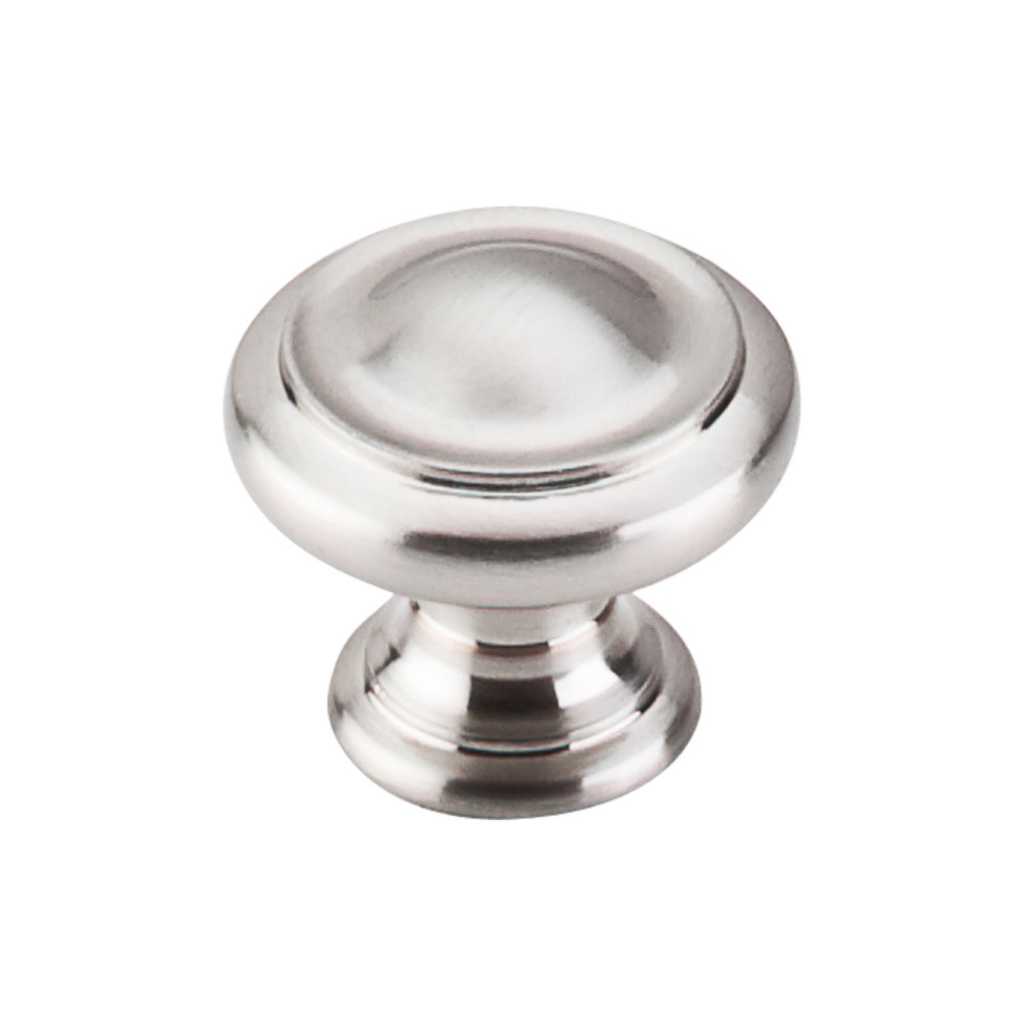 Dome 1 1/8" Diameter Round Knob - Brushed Satin Nickel