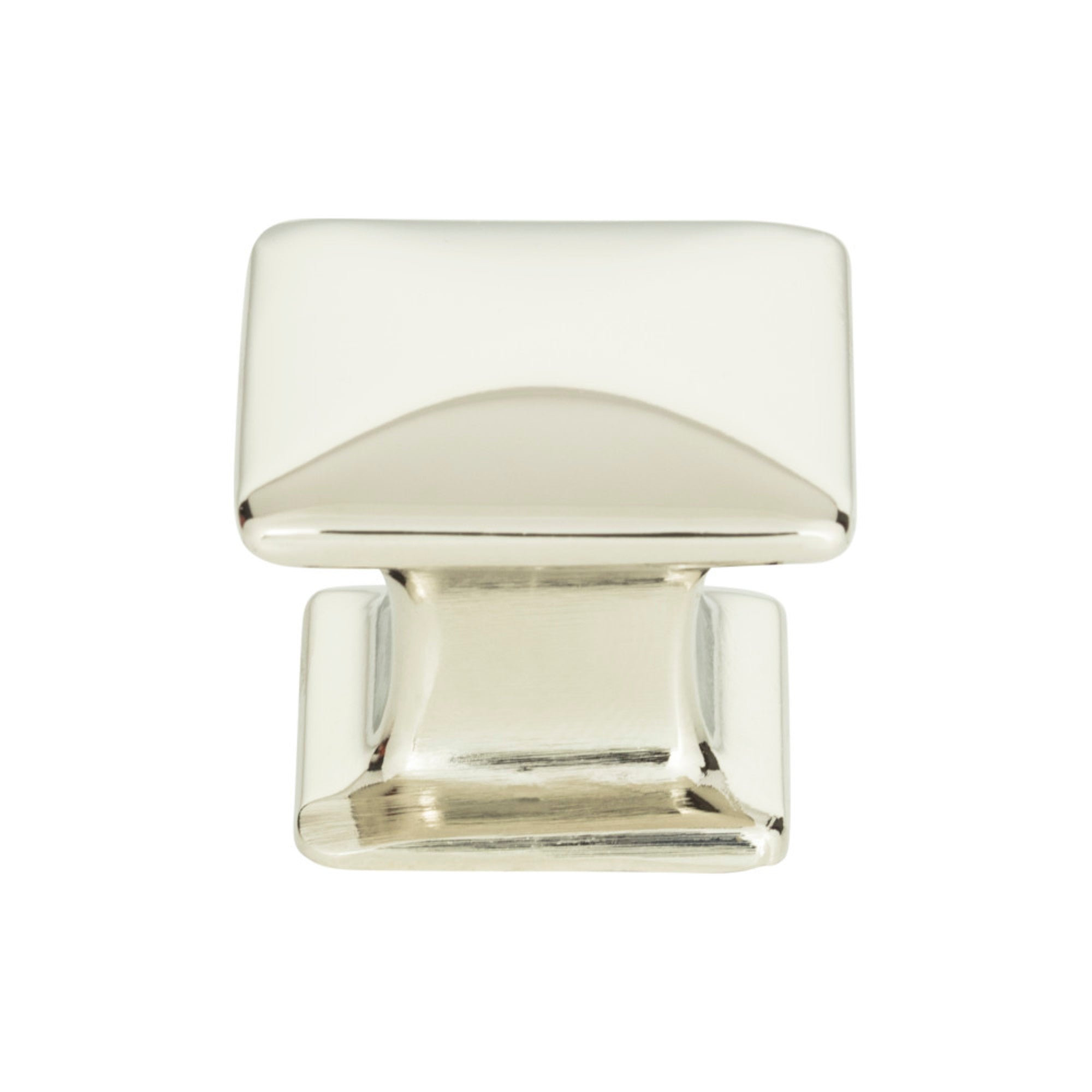 Alcott 1 1/4" Length Square Knob - Polished Nickel