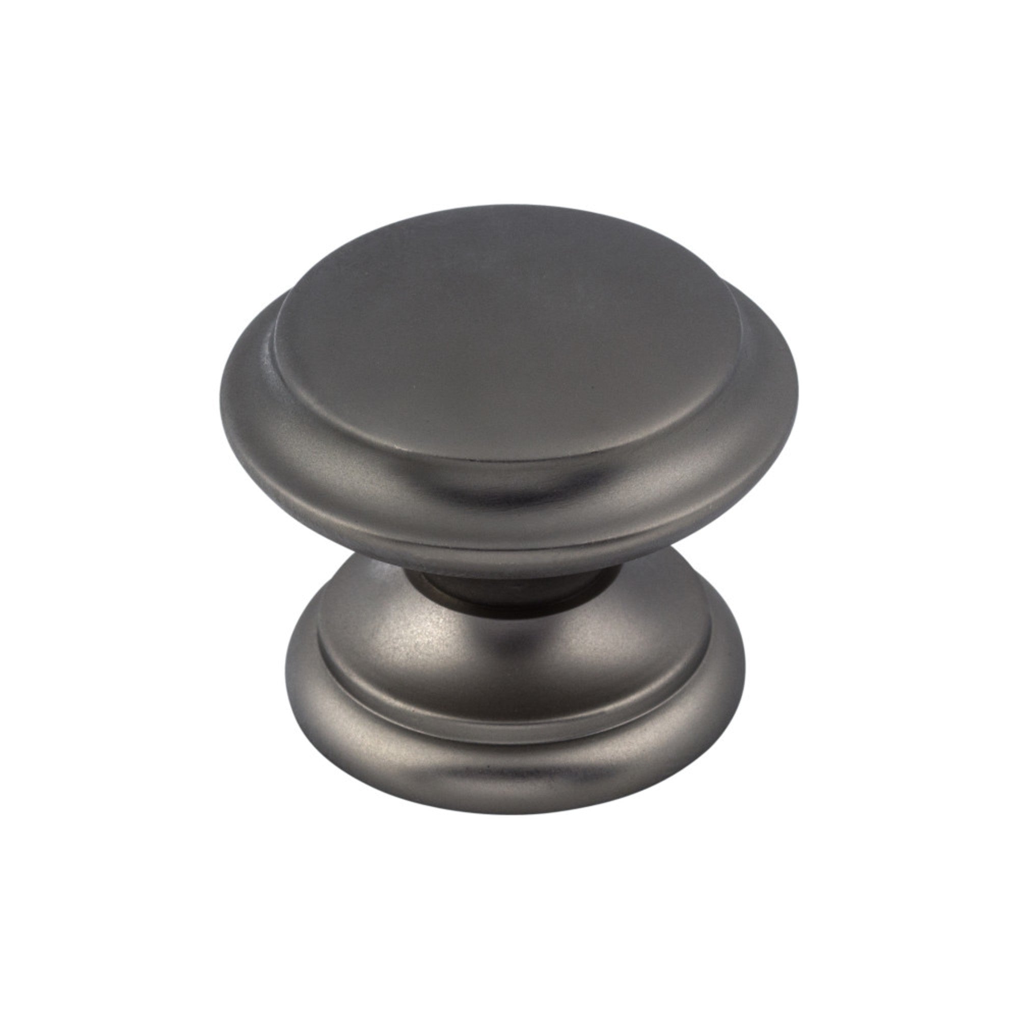 Flat Top Round Knob - Ash Gray