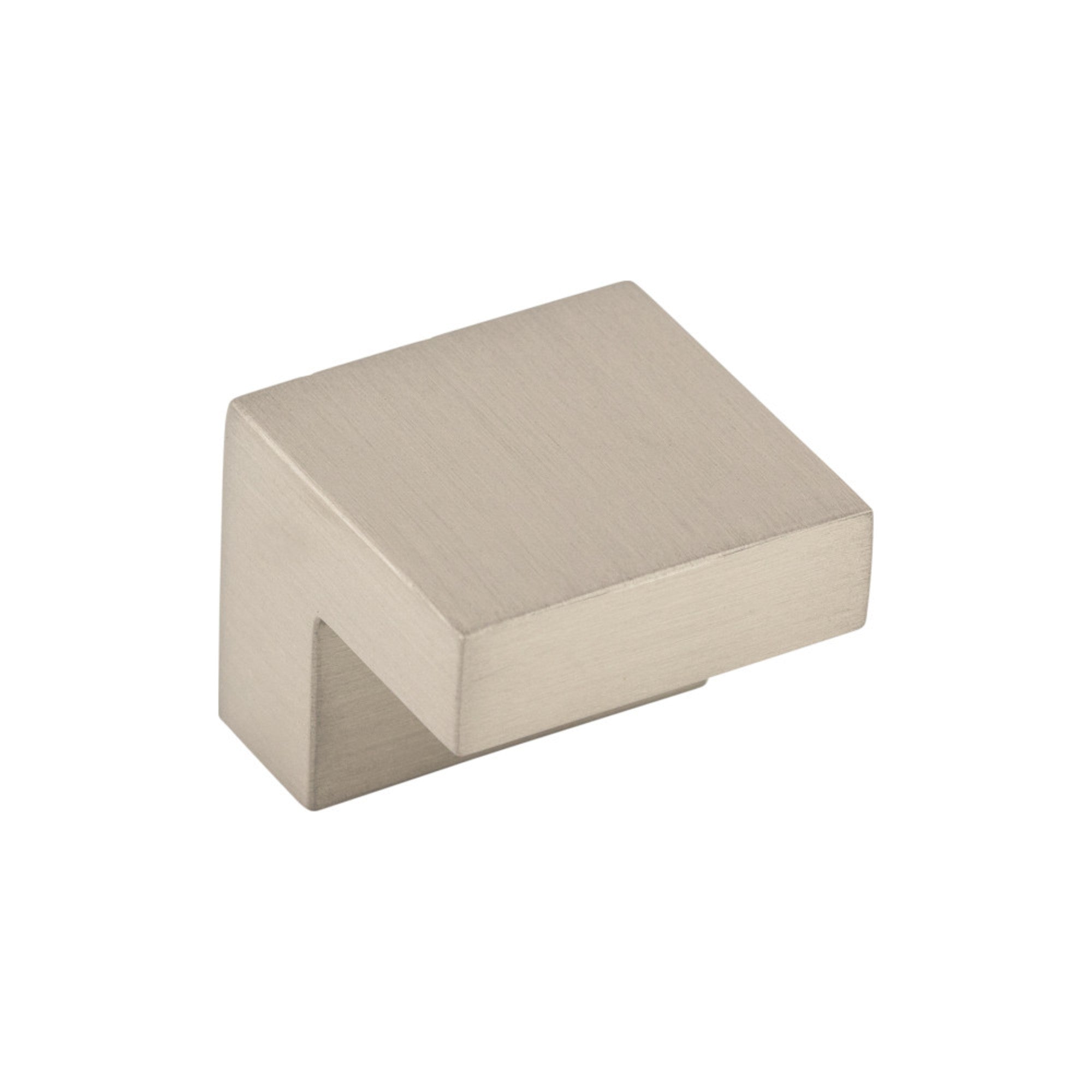 Square 1" Length Square Knob - Brushed Satin Nickel