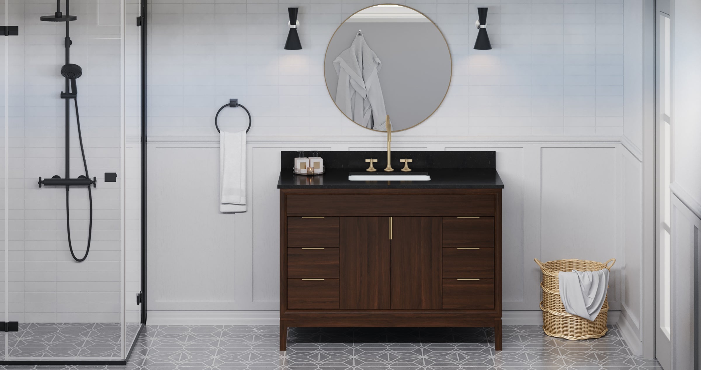 48" Theodora Vanity – Dark Walnut