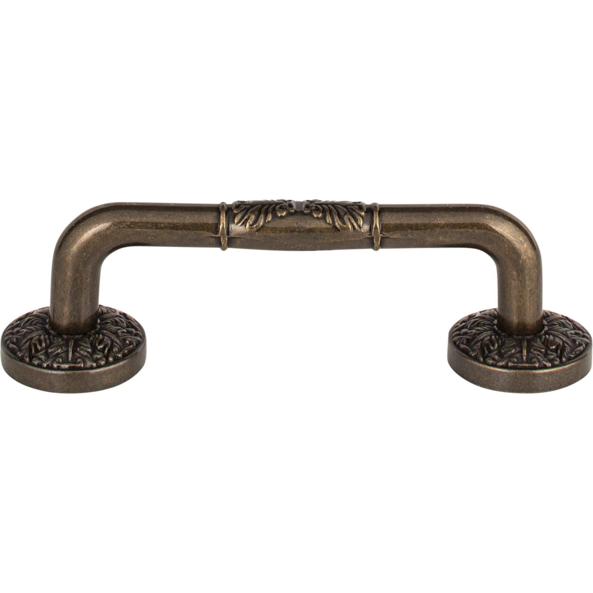 Hammered Medallion Bar Pull - Burnished Bronze
