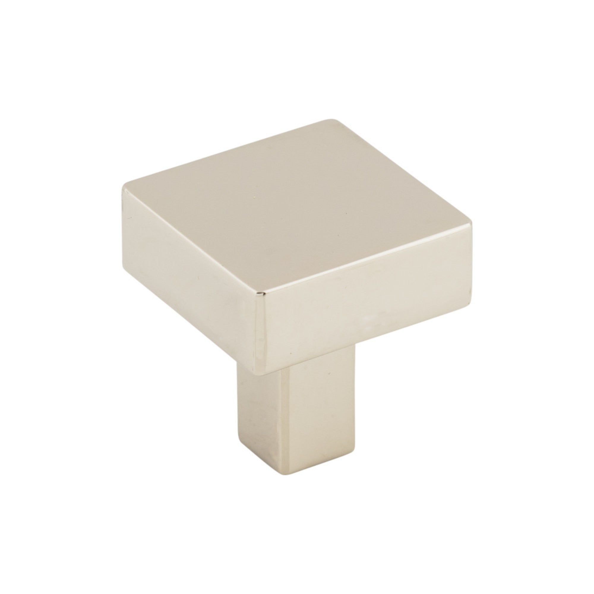 Channing 1 1/16" Length Square Knob - Polished Nickel