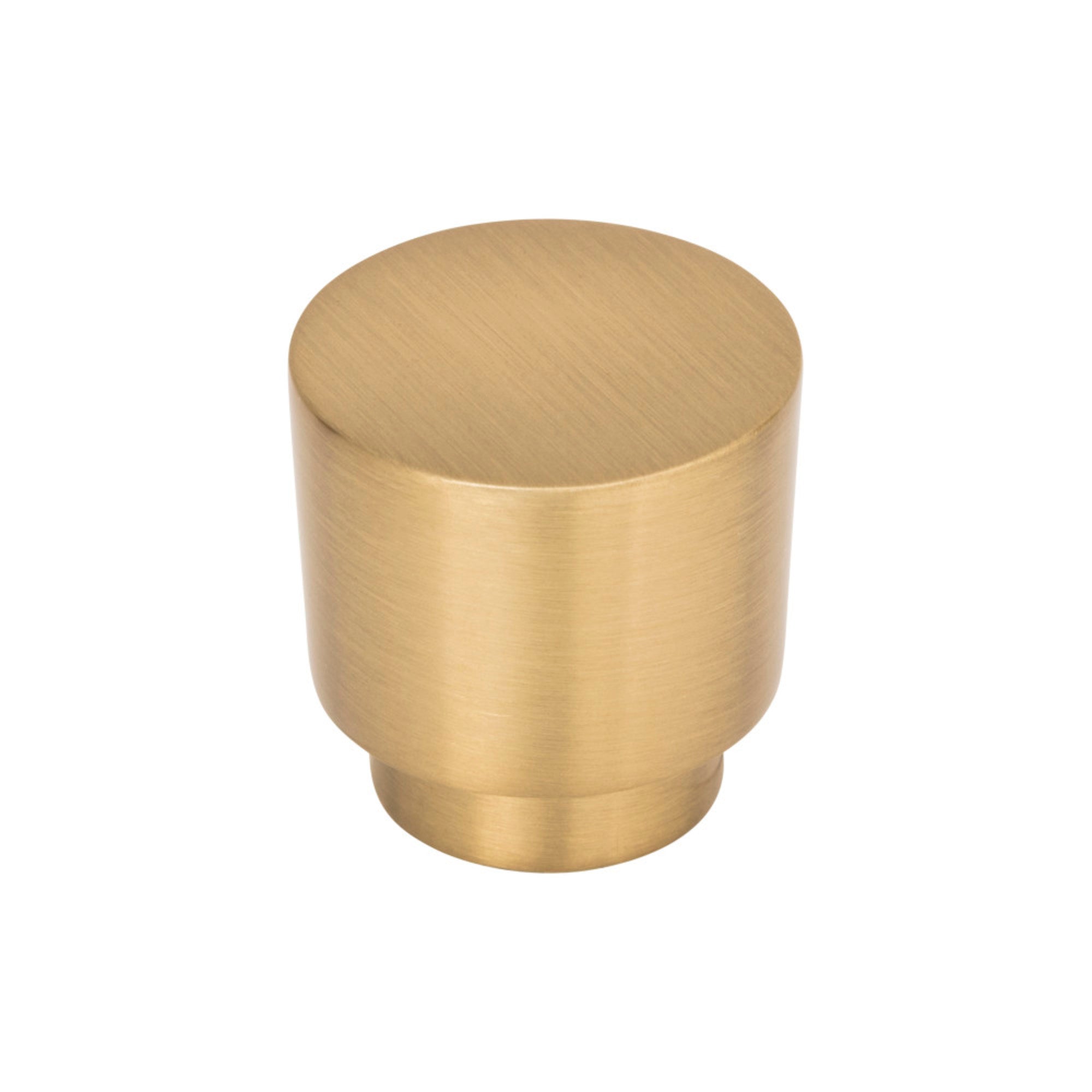 Tom Tom Round Knob - Warm Brass