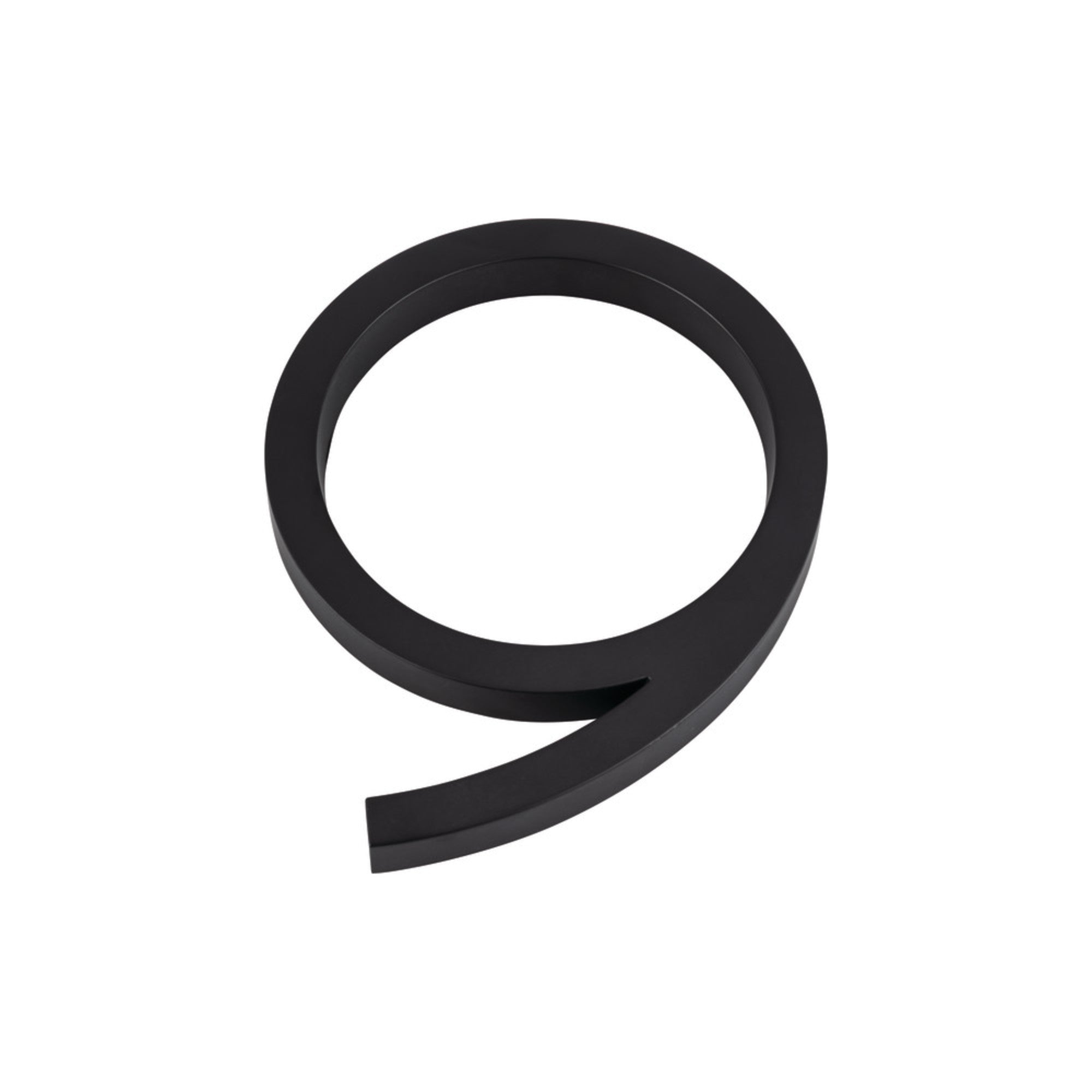 Modern Avalon 6" H House Number - Matte Black