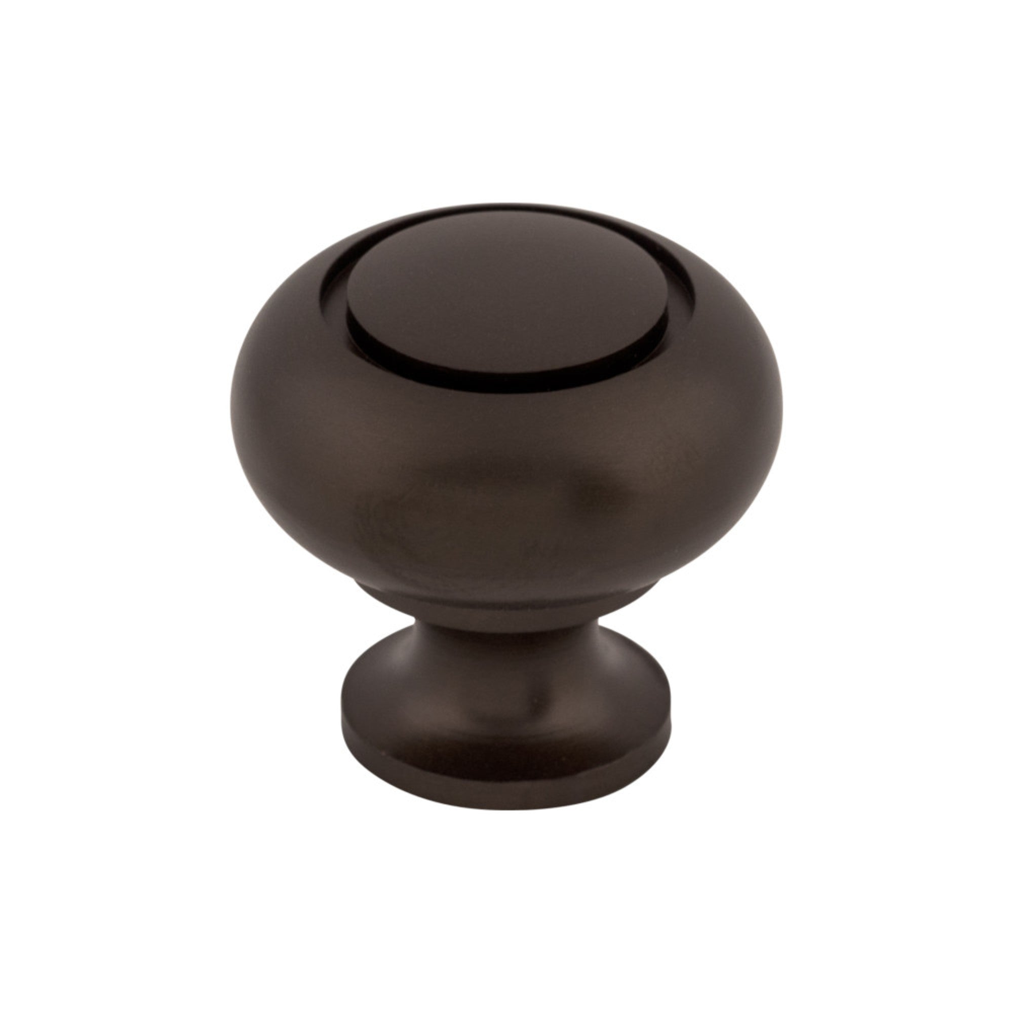 Ring 1 1/4" Diameter Round Knob - Oil Rubbed Bronze