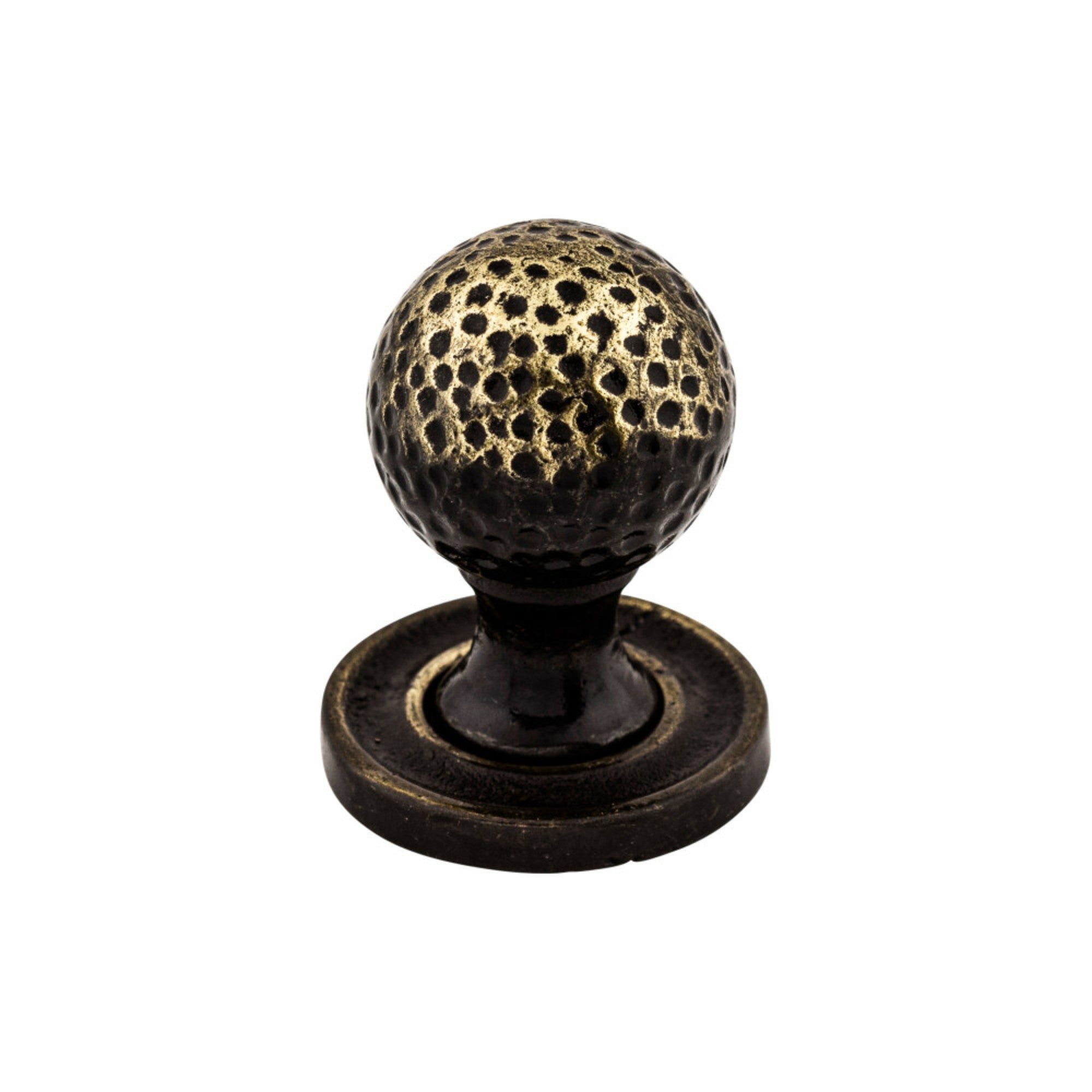 Paris Mottled Round Knob - Dark Antique Brass