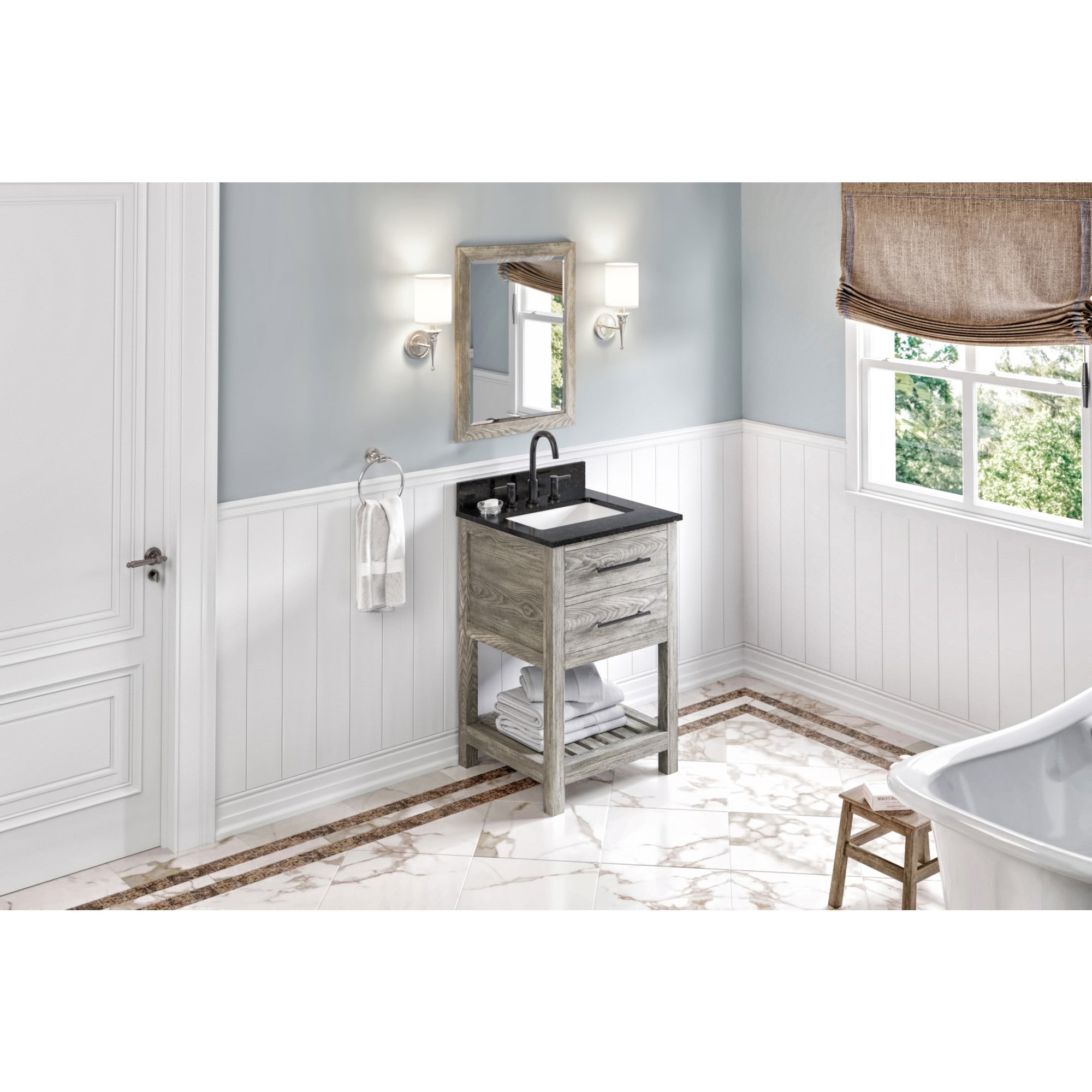 24" Wavecrest Vanity – Weathered Grey