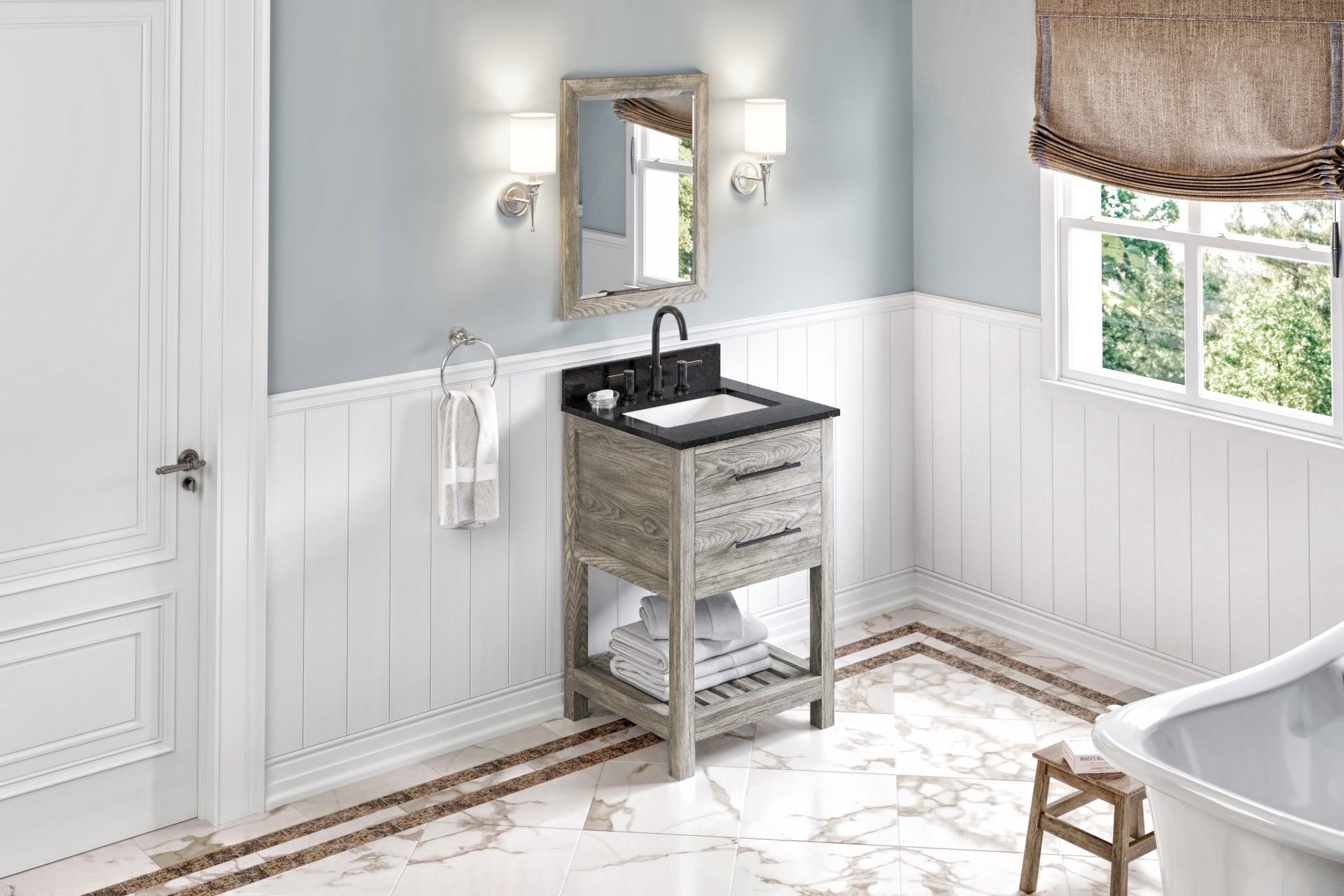 24" Wavecrest Vanity – Weathered Grey