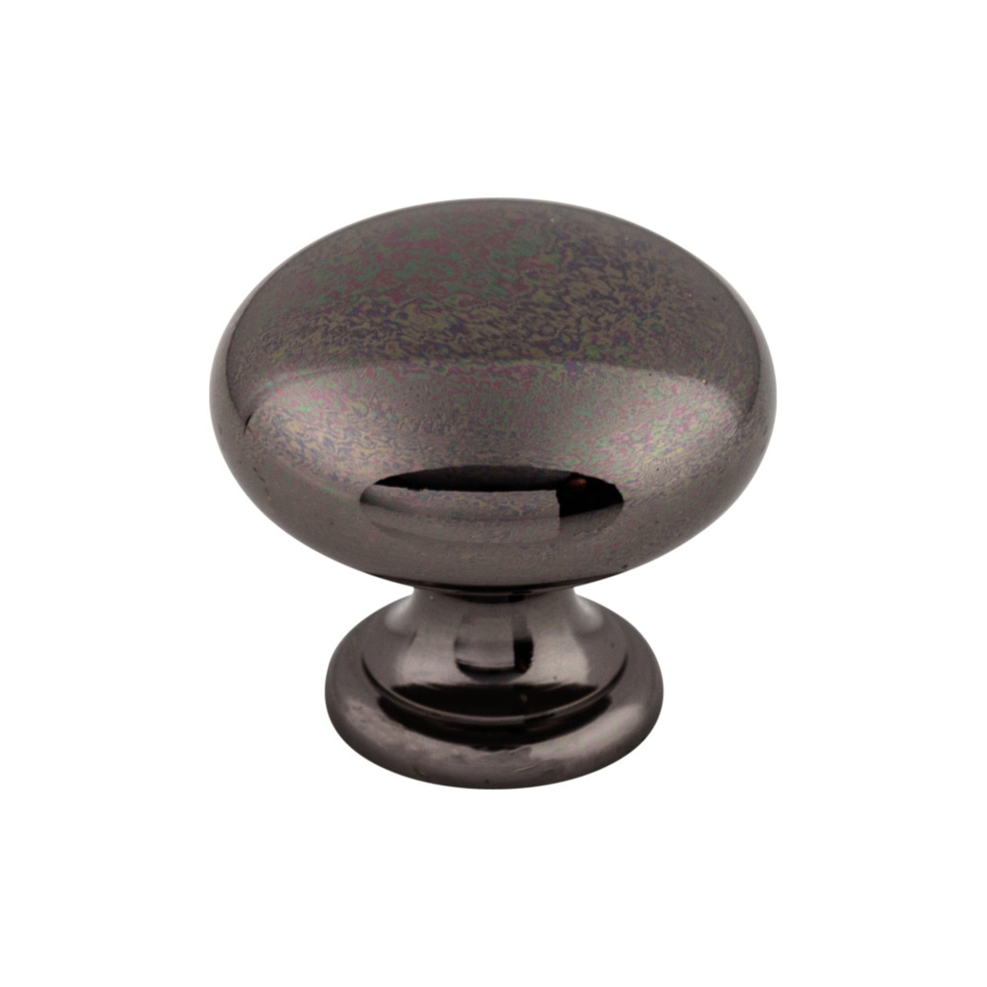 Mushroom 1 1/4" Diameter Round Knob - Black Nickel