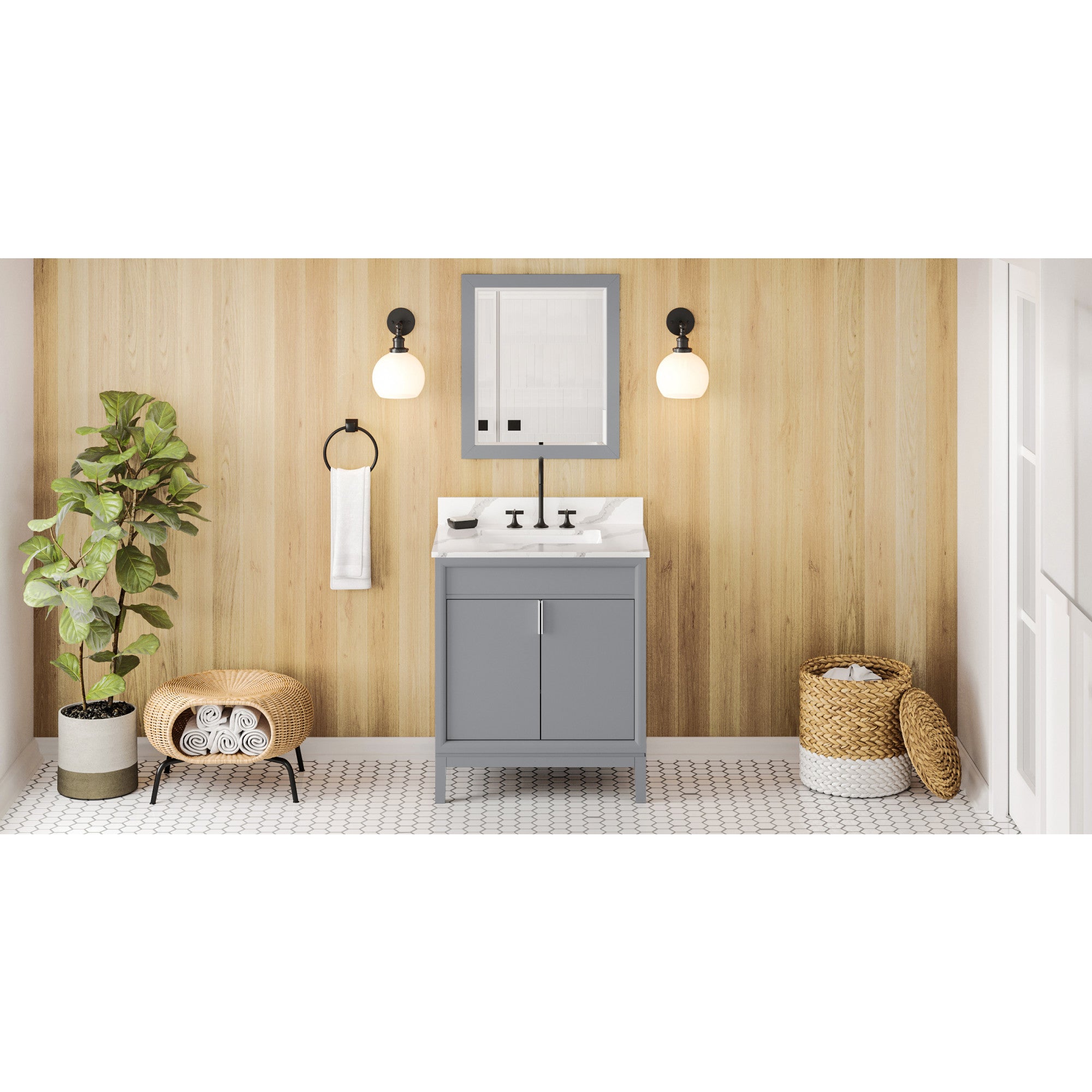 30" Theodora Vanity – Grey