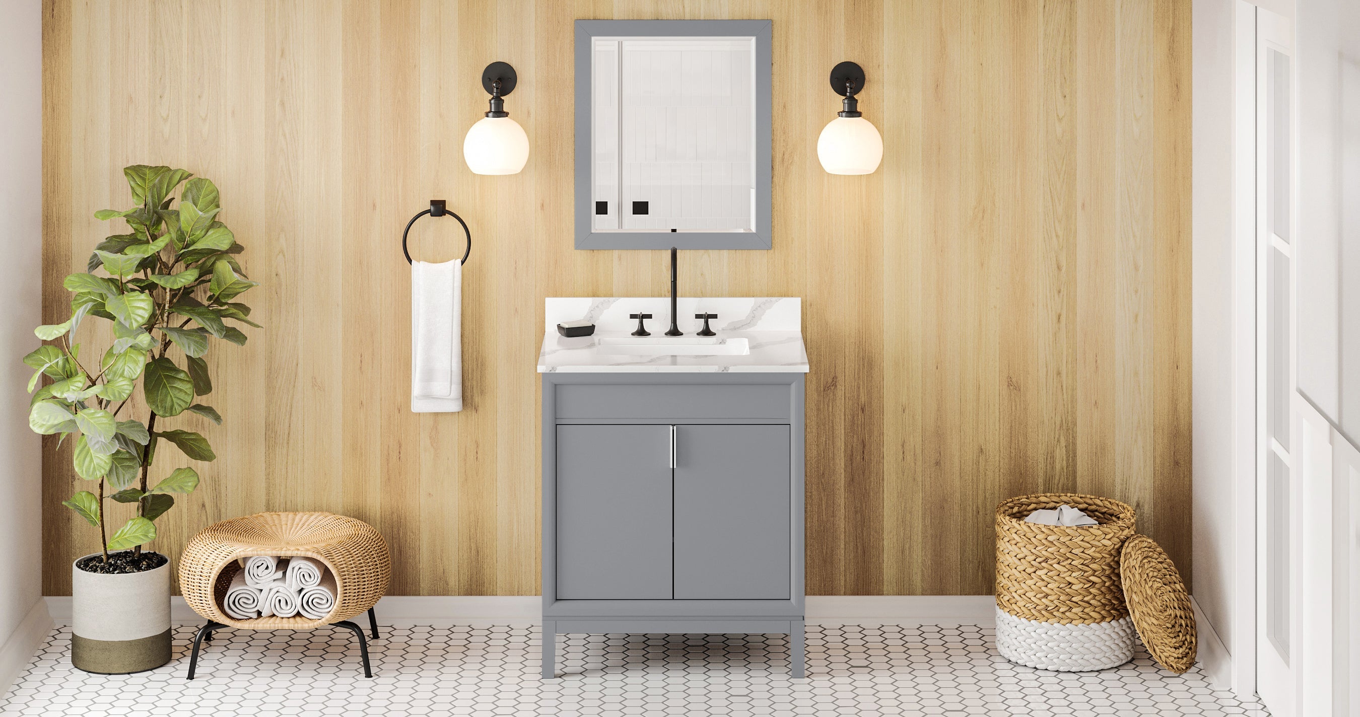 30" Theodora Vanity – Grey