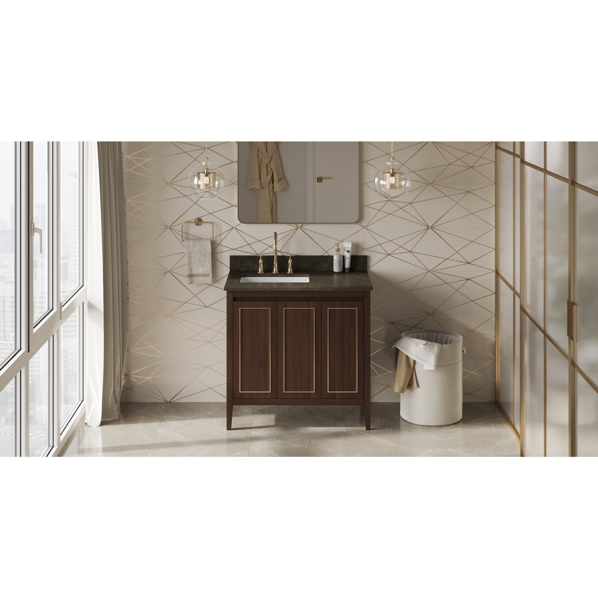 36" Percival Vanity – Dark Walnut