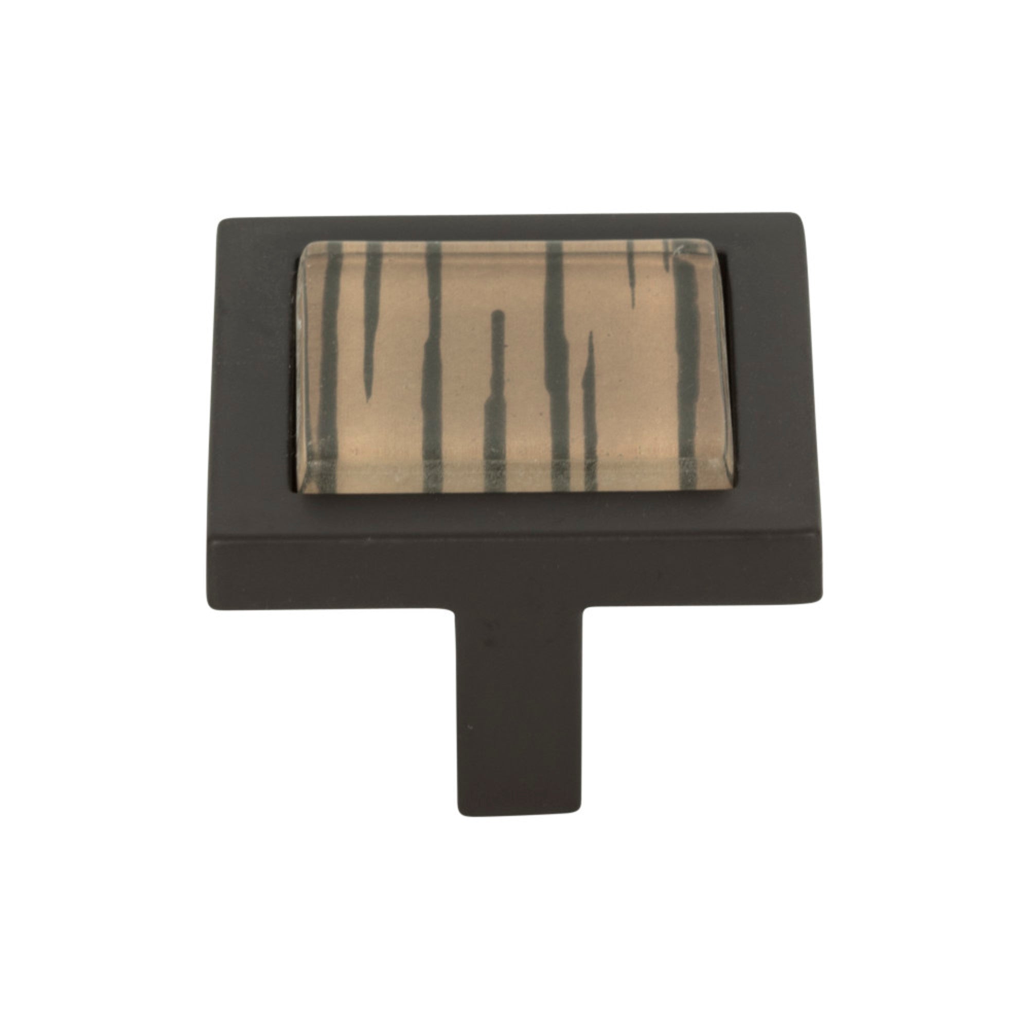 Spa Square Knob - Aged Bronze