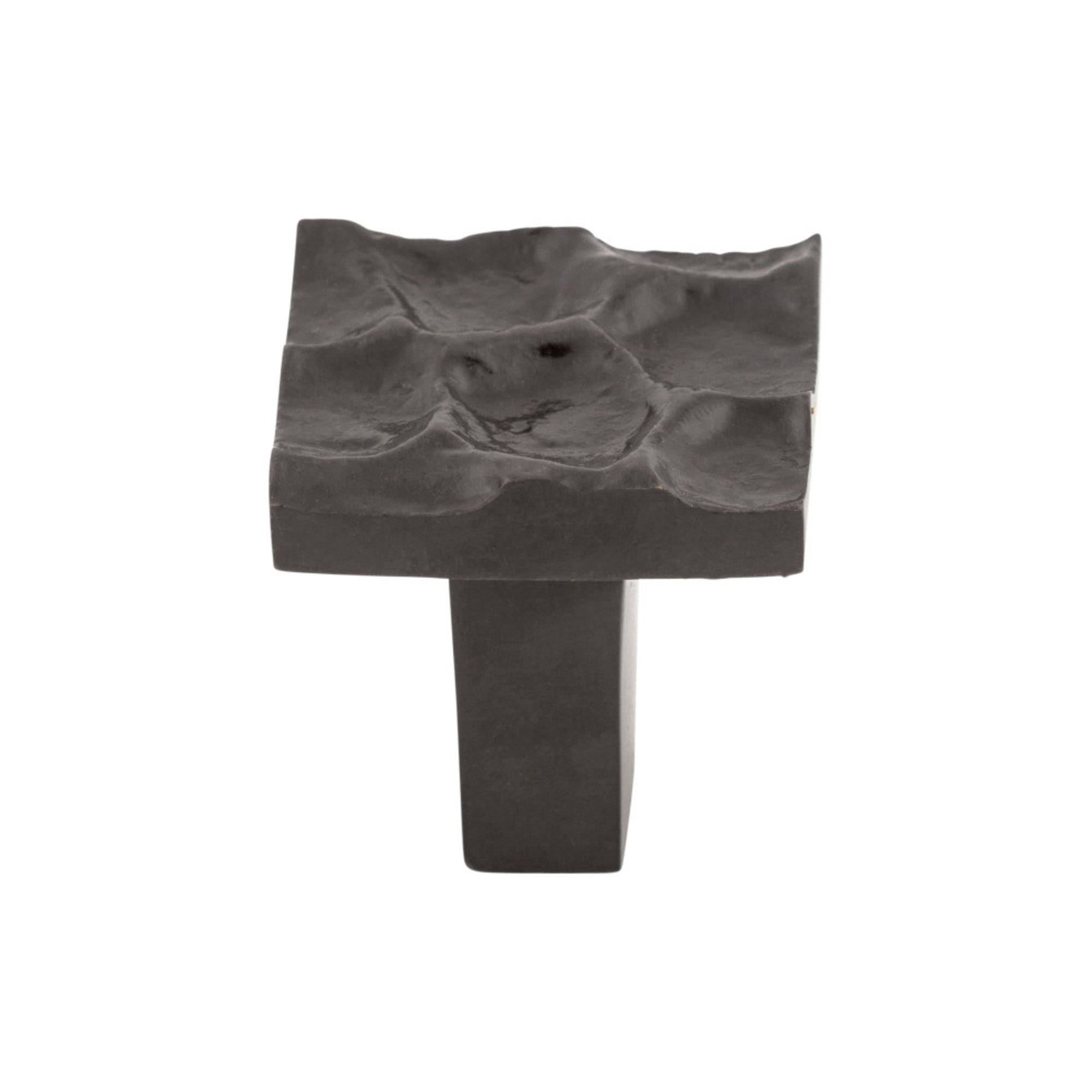 Cobblestone 1 1/8" Length Square Knob - Coal Black
