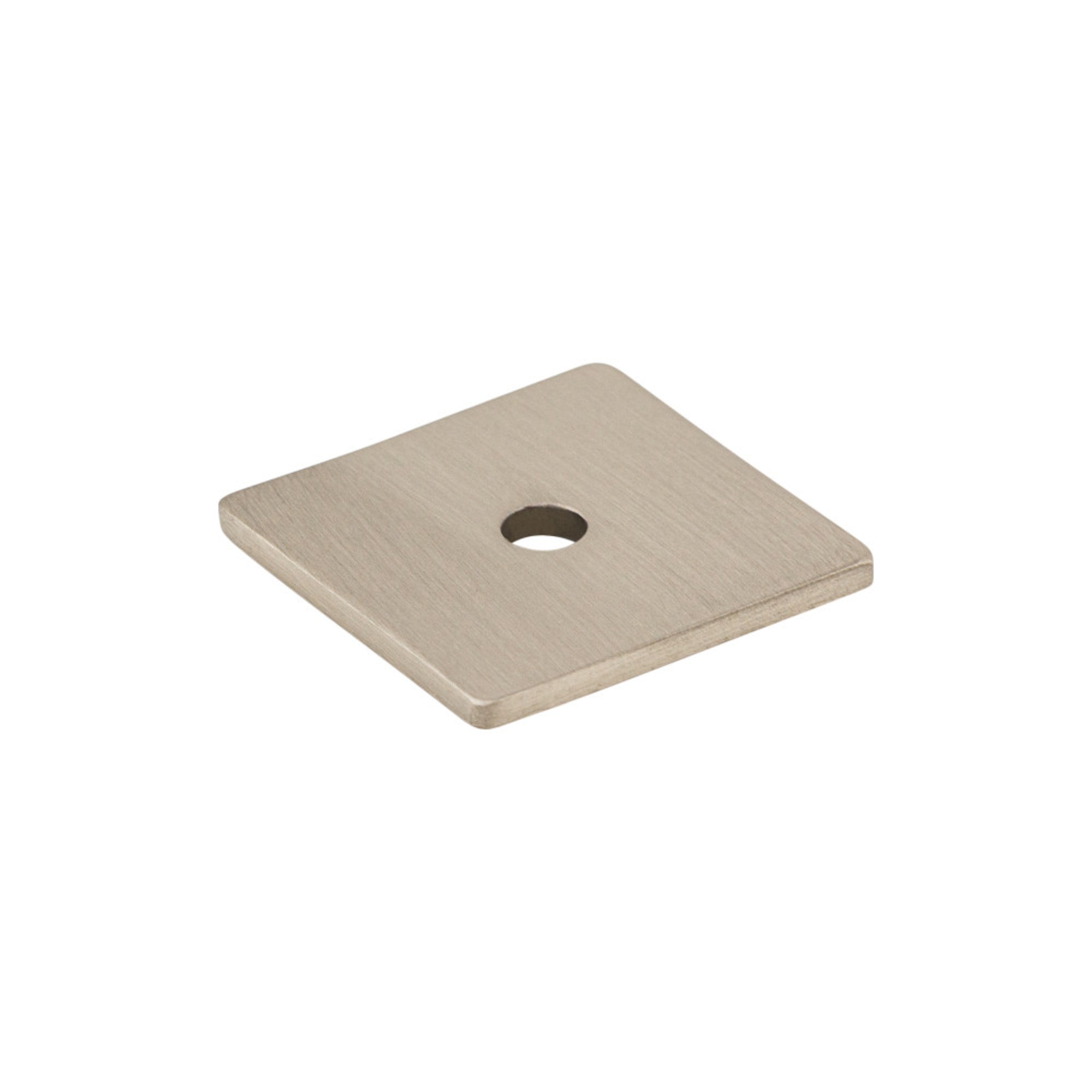 Square Knob Backplate - Brushed Satin Nickel