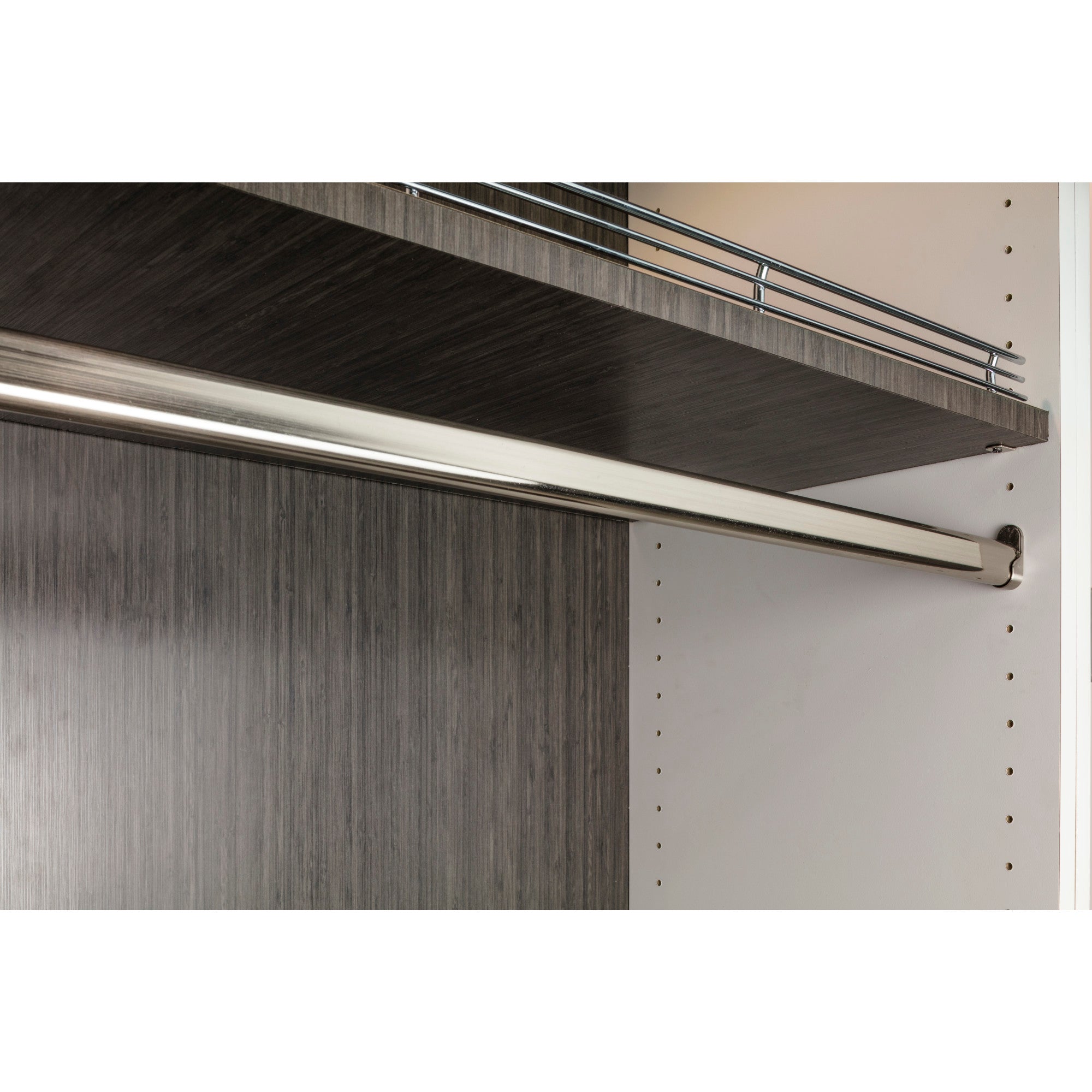 40 Satin Nickel 19/32"x1-3/16"x8' Oval Steel Closet Rods
