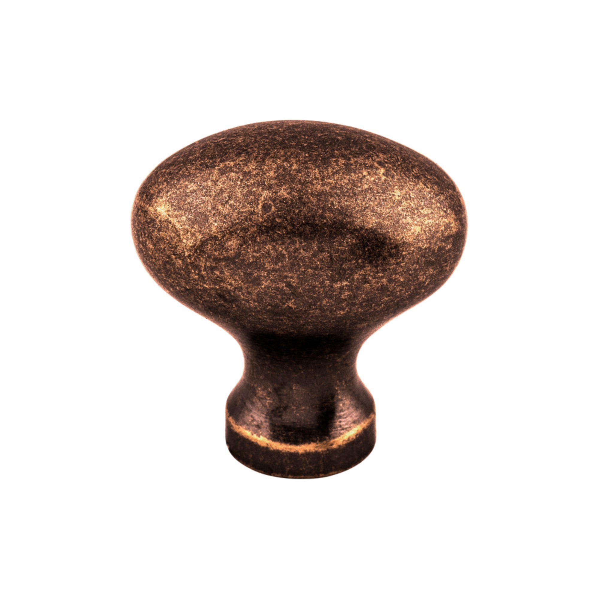 Egg 1 1/4" Length Oval Knob - Antique Copper
