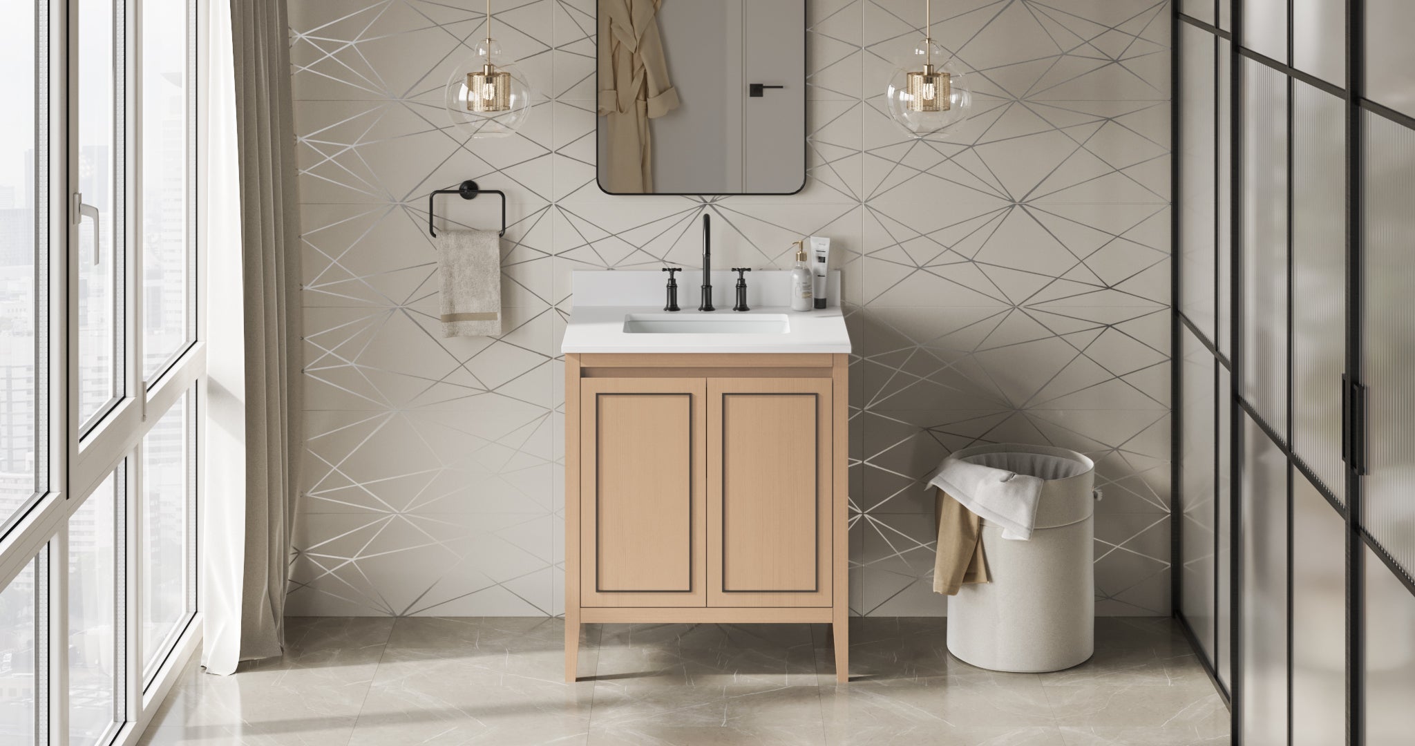30" Percival Vanity – Natural Oak