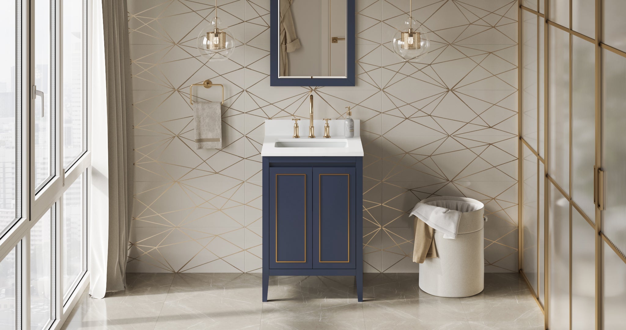 24" Percival Vanity – Hale Blue
