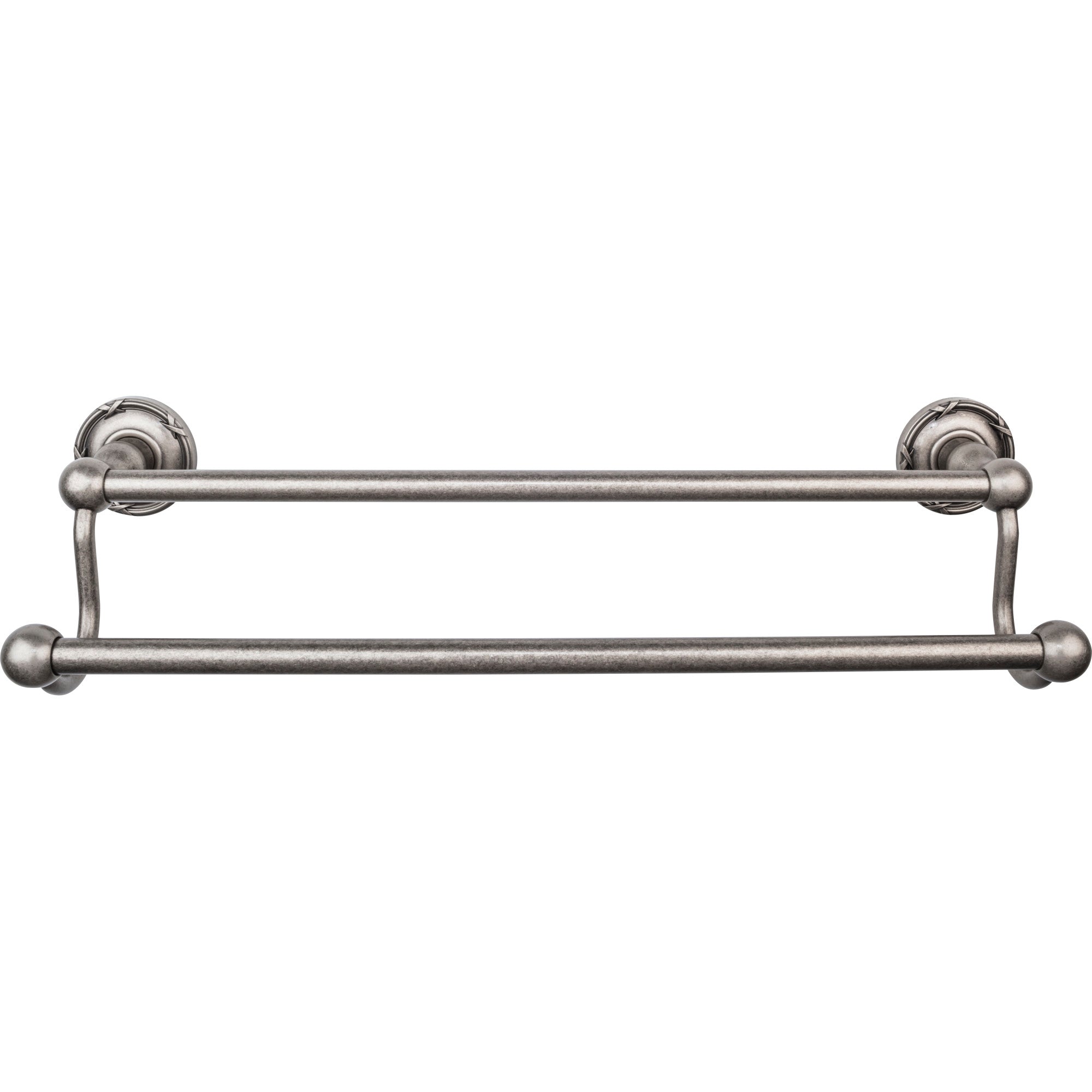 TOP BATH (R) Edwardian Bath Double 20 1/2" Wall Mounted Towel Bar - Antique Pewter