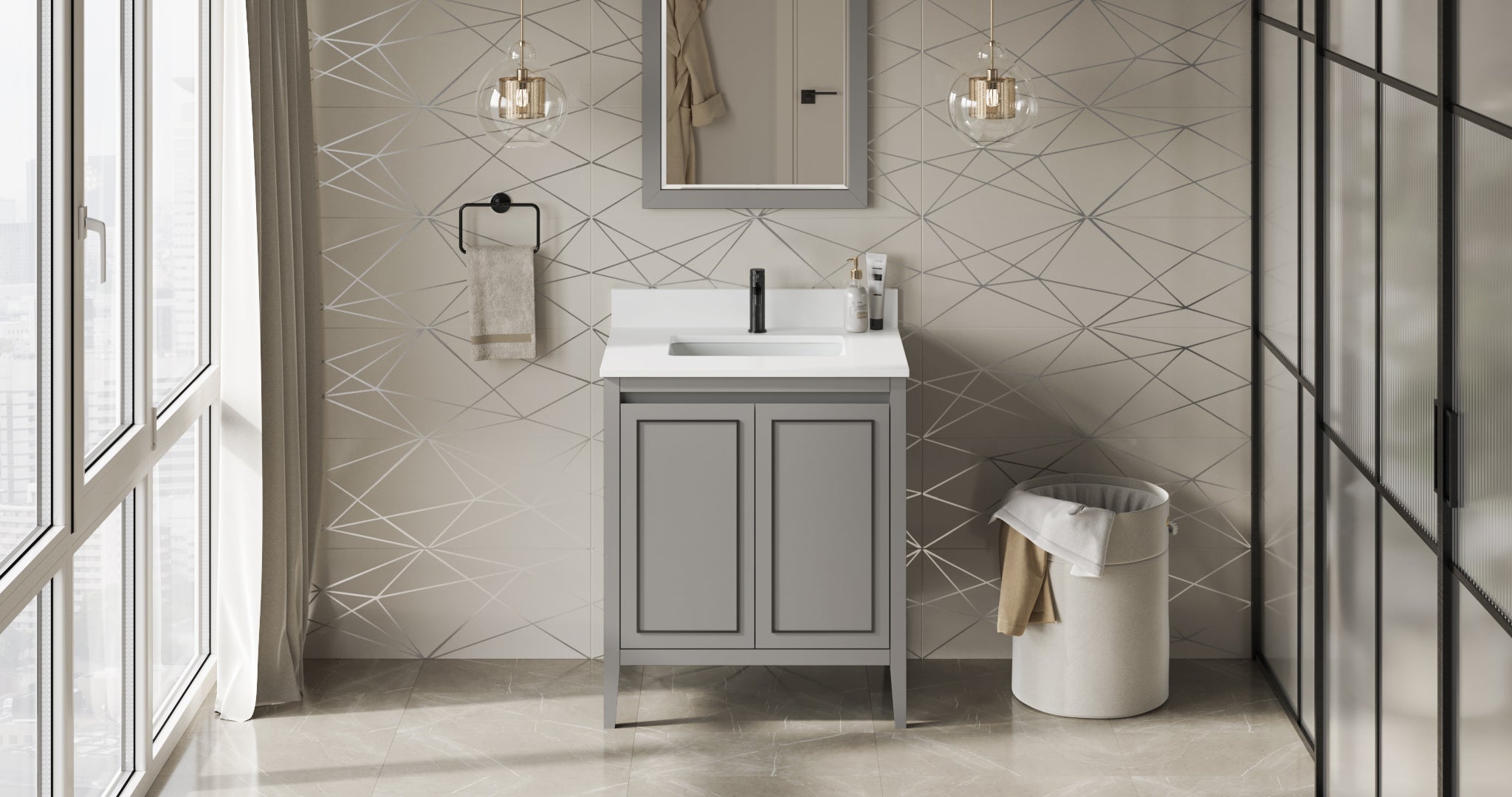 30" Percival Vanity – Grey