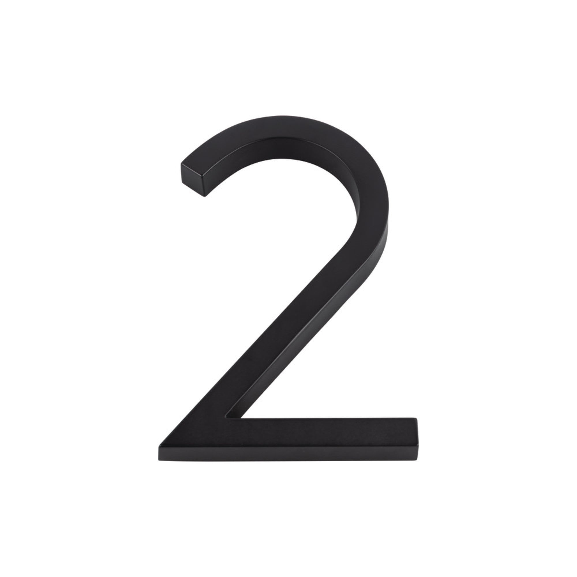 Modern Avalon 6" H House Number - Matte Black