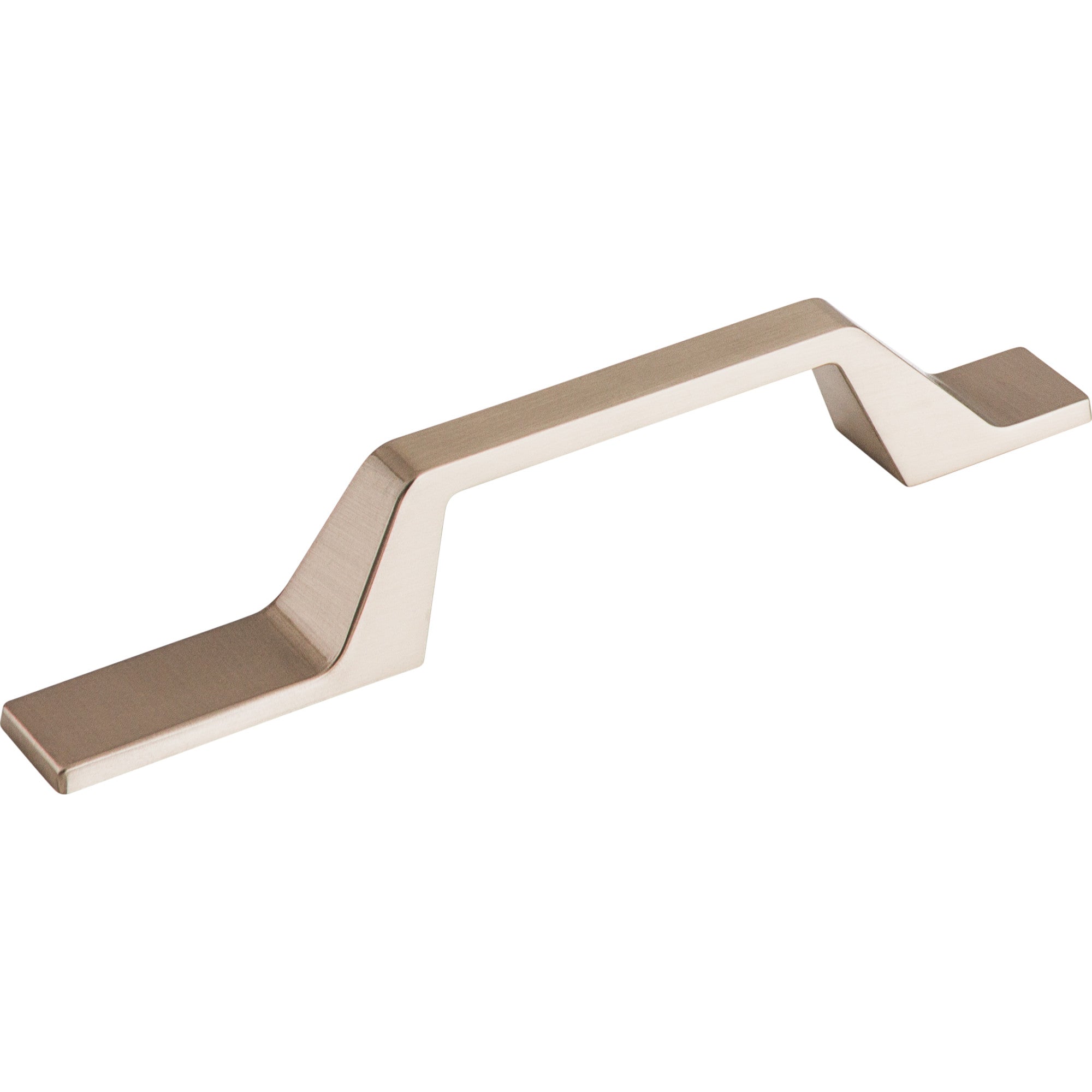 Modern Metro Asymmetrical 3 1/2" Center to Center Bar Pull - Brushed Satin Nickel