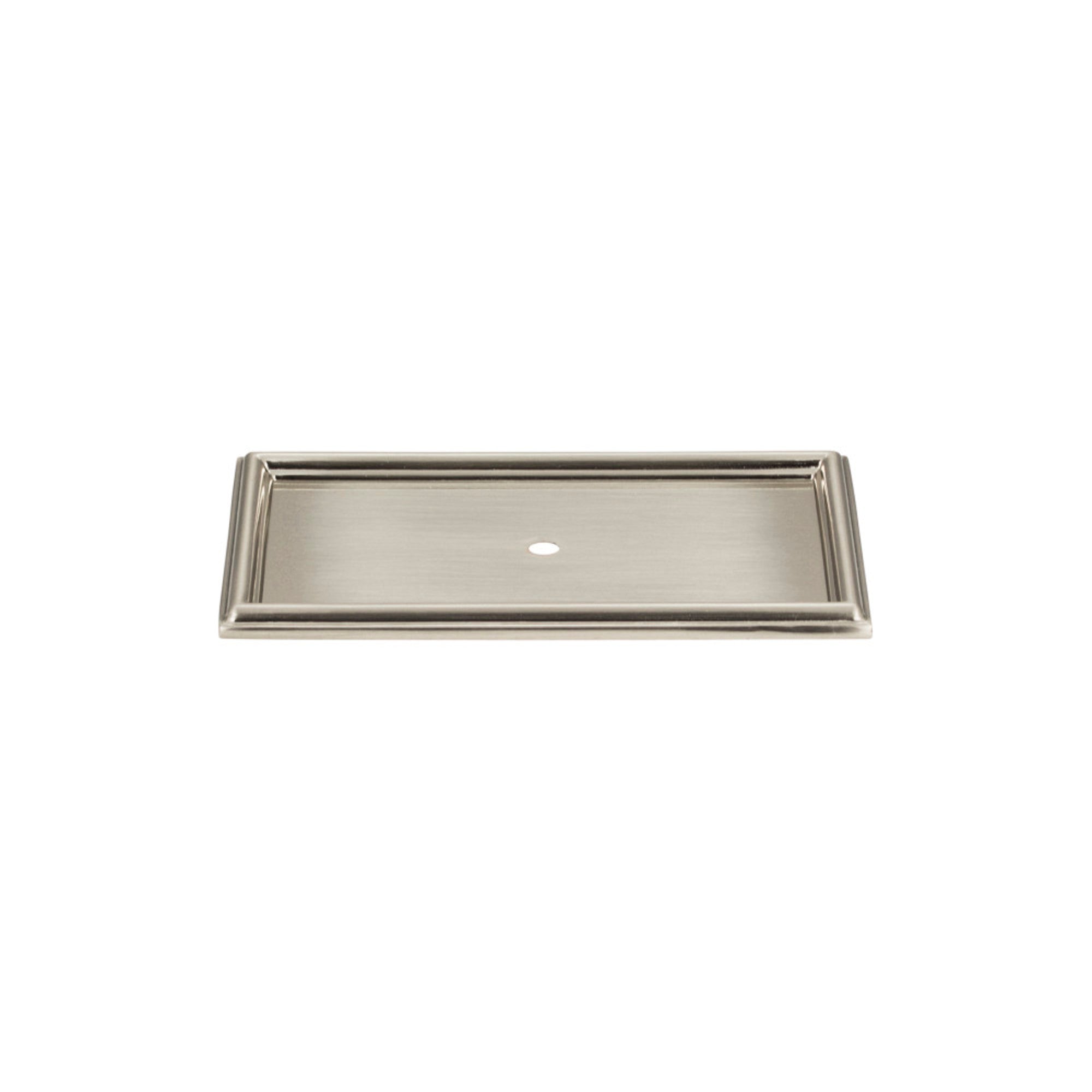 Campaign Rope Knob Backplate - Brushed Nickel