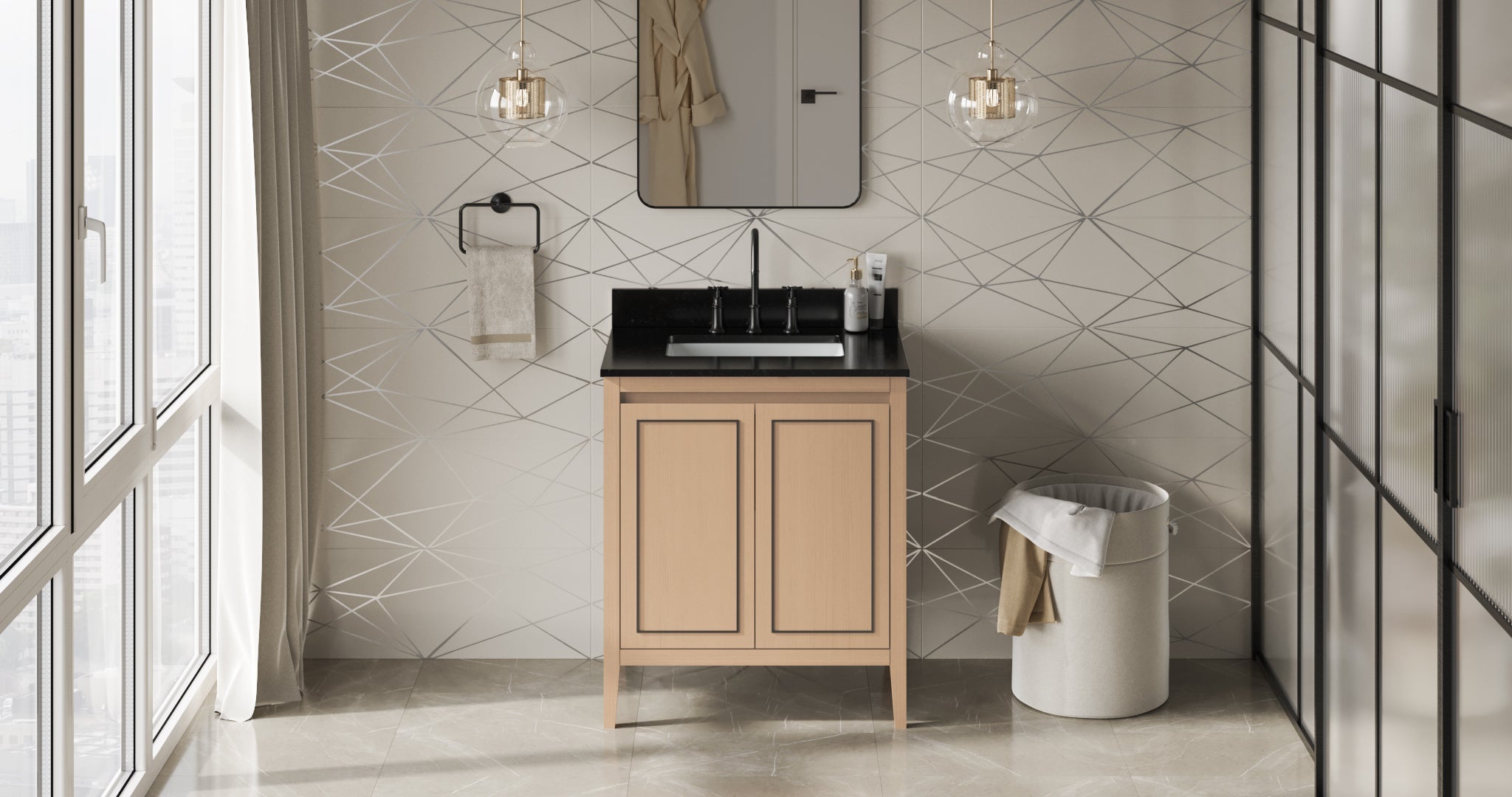 30" Percival Vanity – Natural Oak