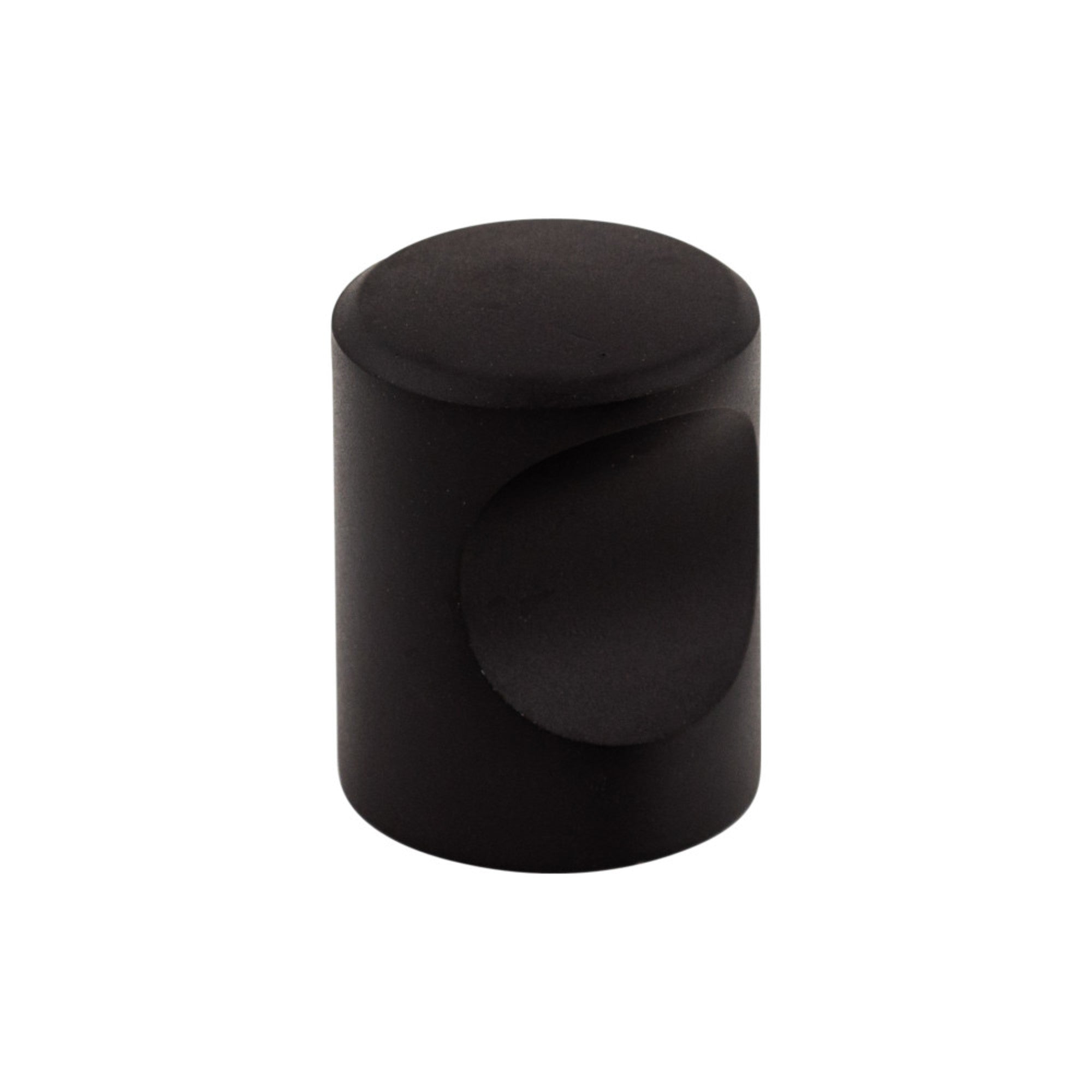 Indent 3/4" Diameter Round Knob - Flat Black