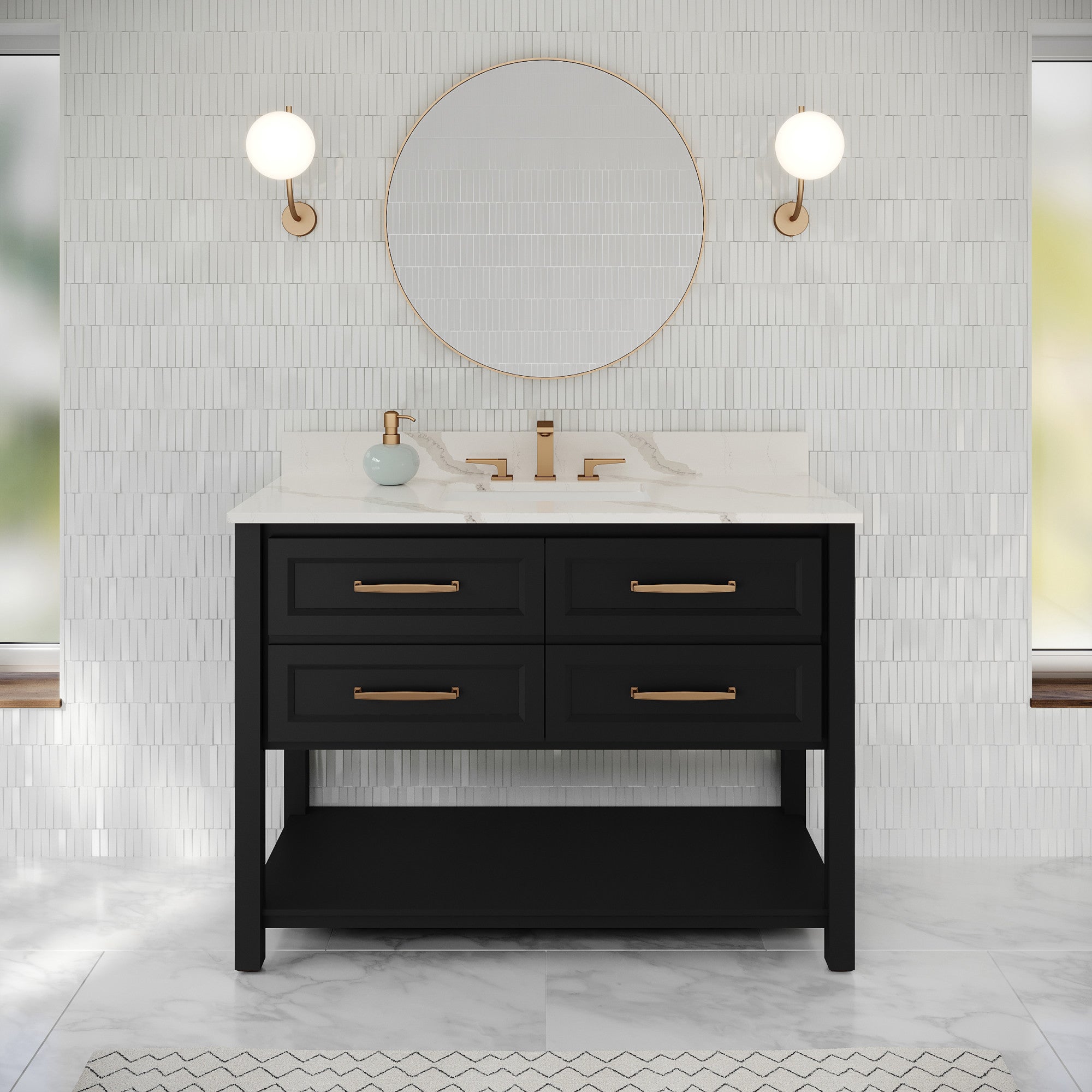 48" Kipling Vanity – Blue Steel
