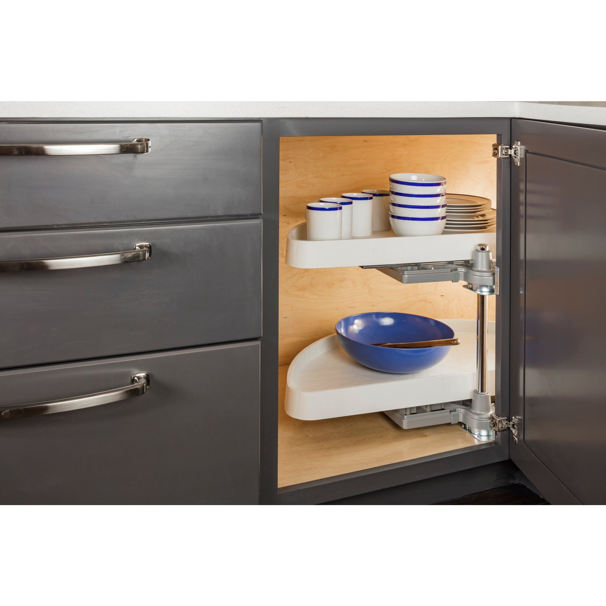 35" Plastic Half-Moon Lazy Susan