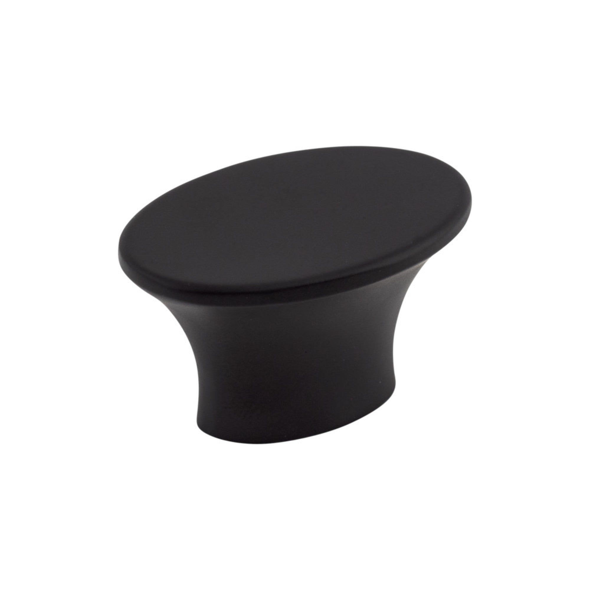 Edgewater 1 1/2" Length Oval Knob - Flat Black
