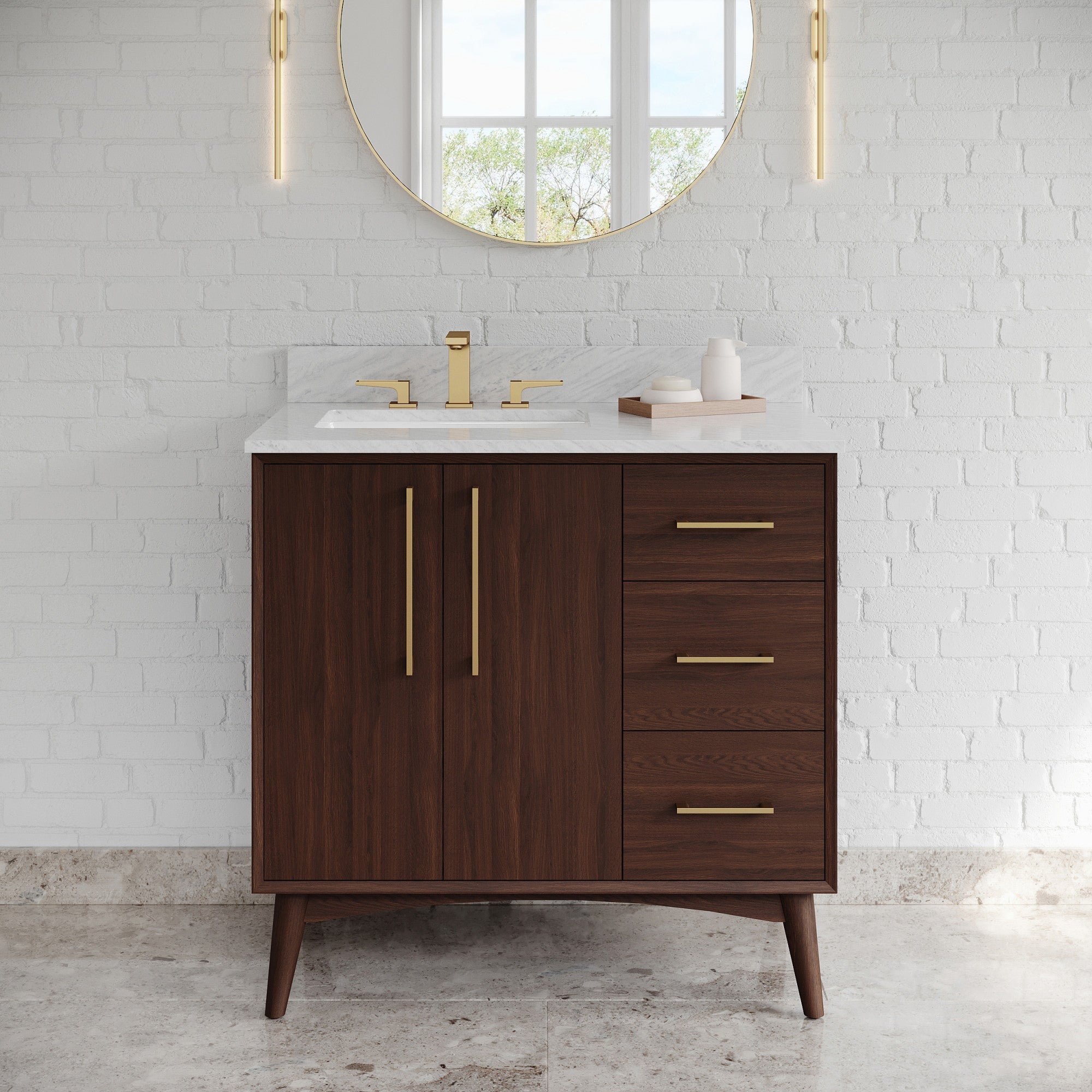 36" Dashwood Vanity – Dark Walnut