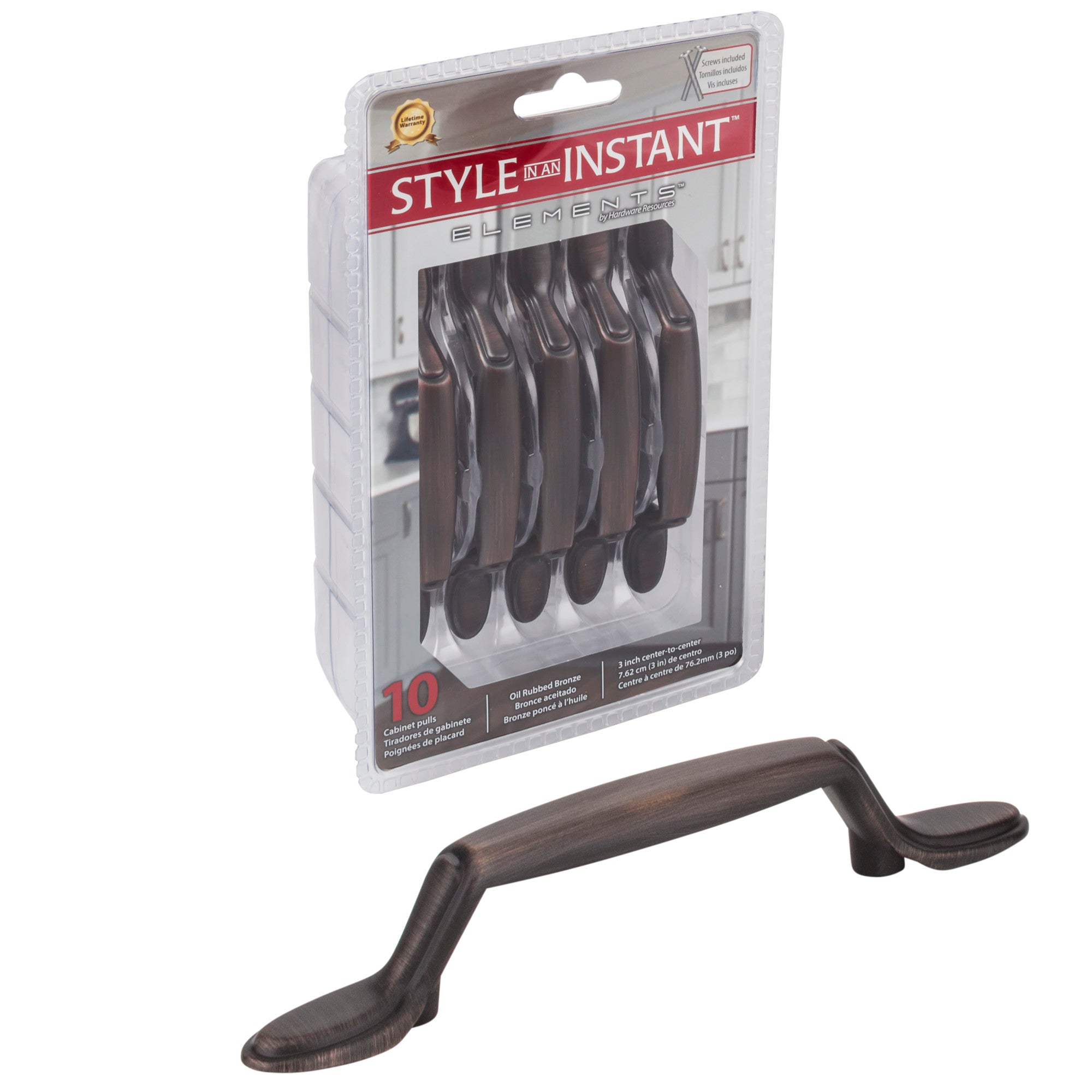 Retail Pack Hardware 3" Center-to-Center Bar Pull
