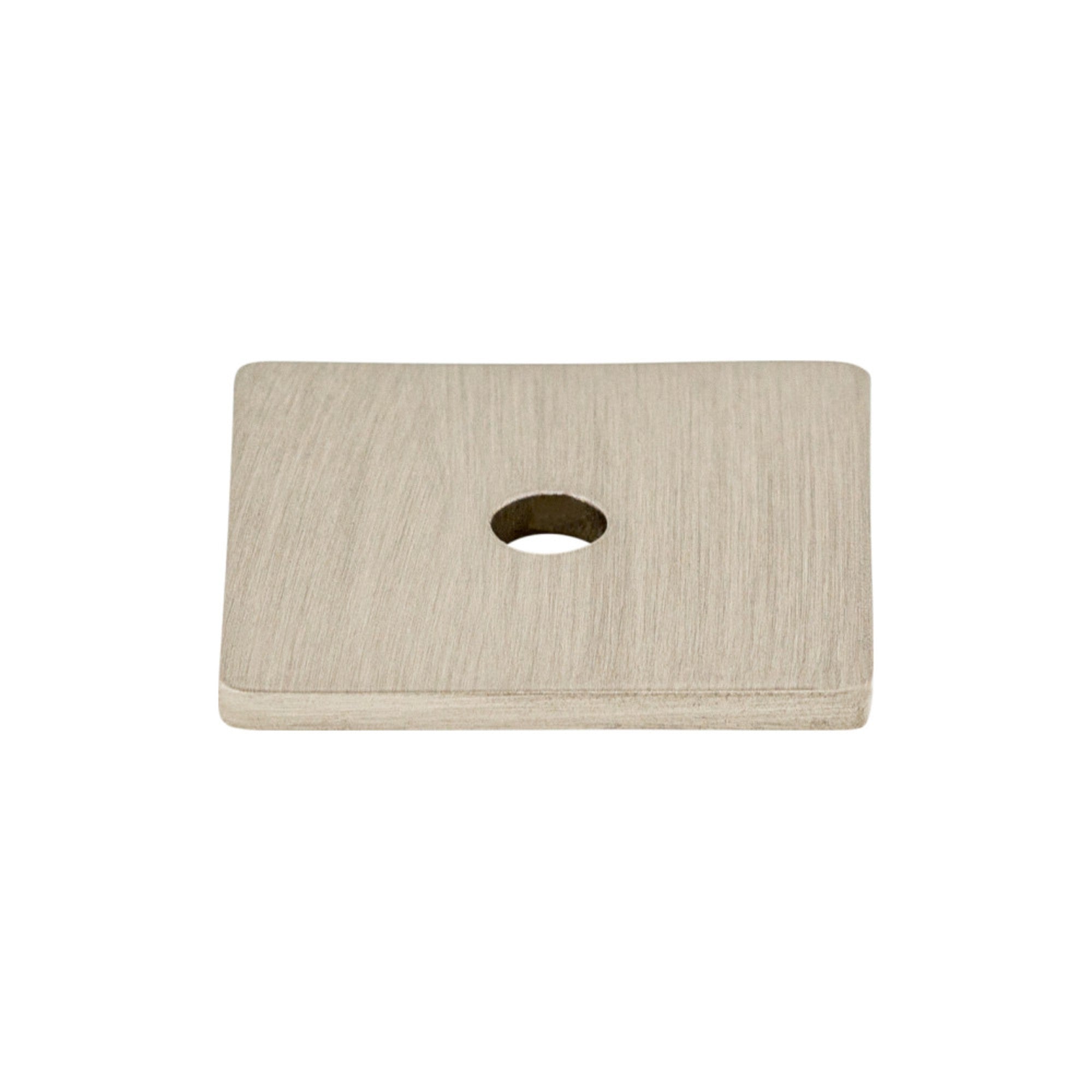 Square Knob Backplate - Brushed Satin Nickel