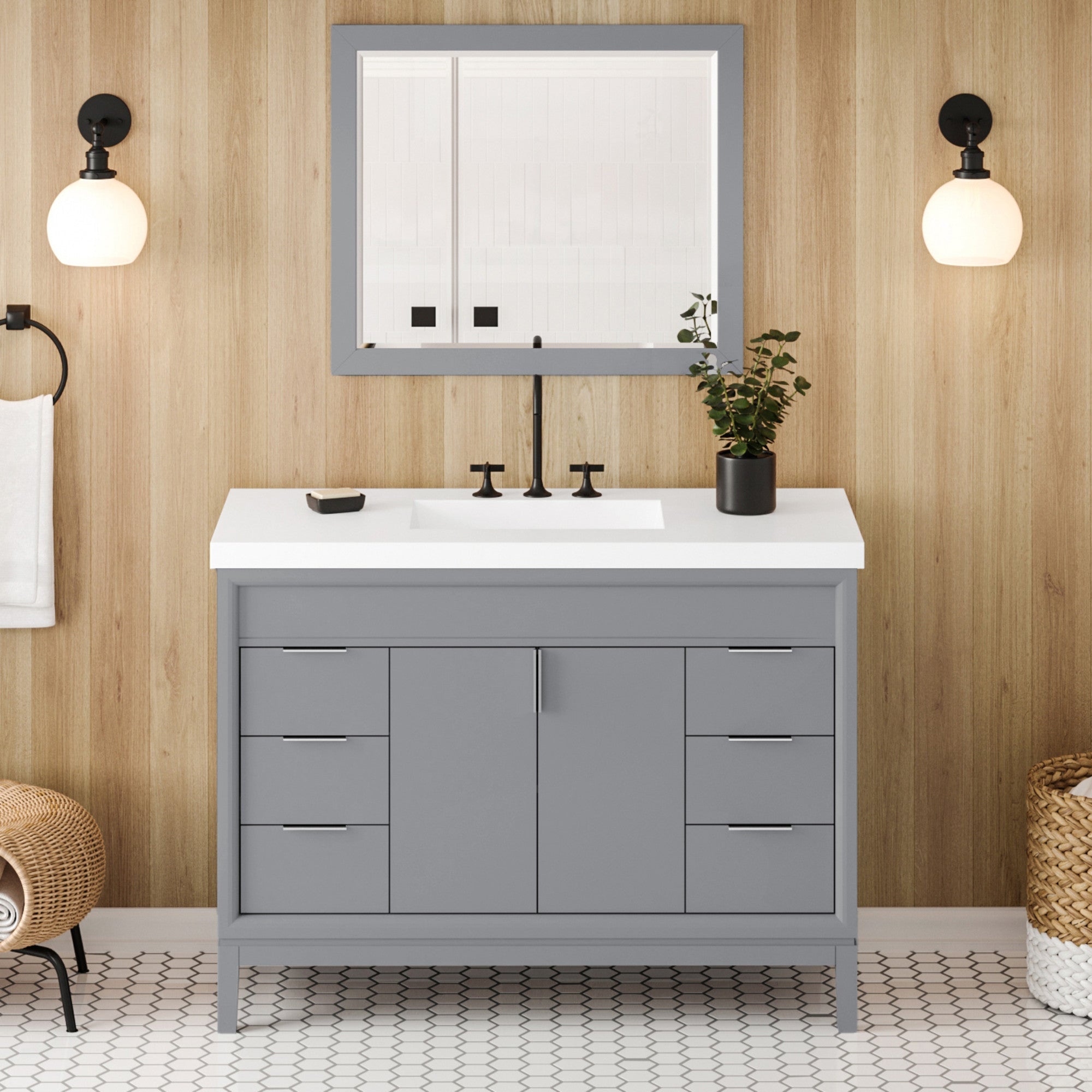 48" Theodora Vanity – Grey