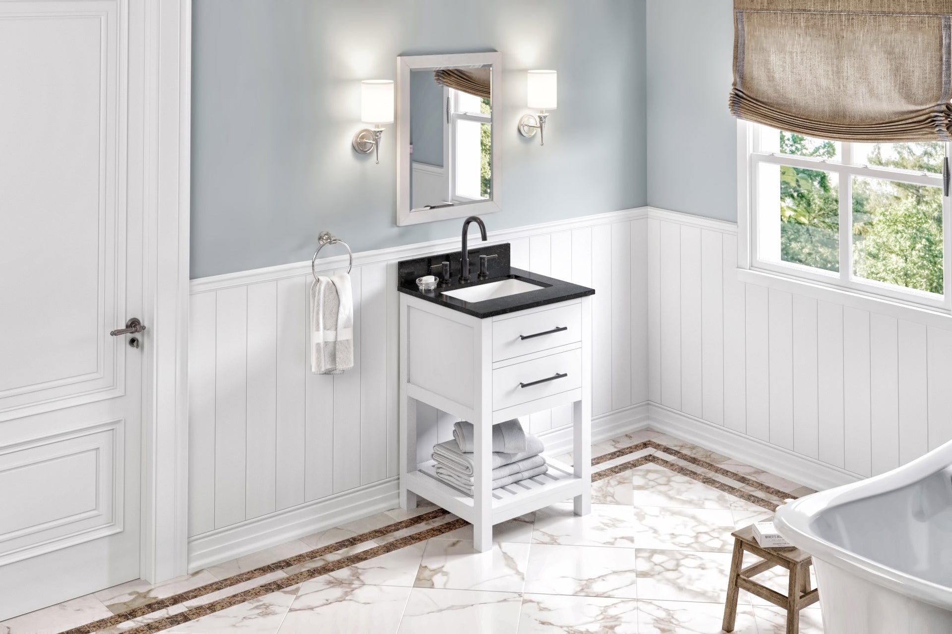 24" Wavecrest Vanity – White