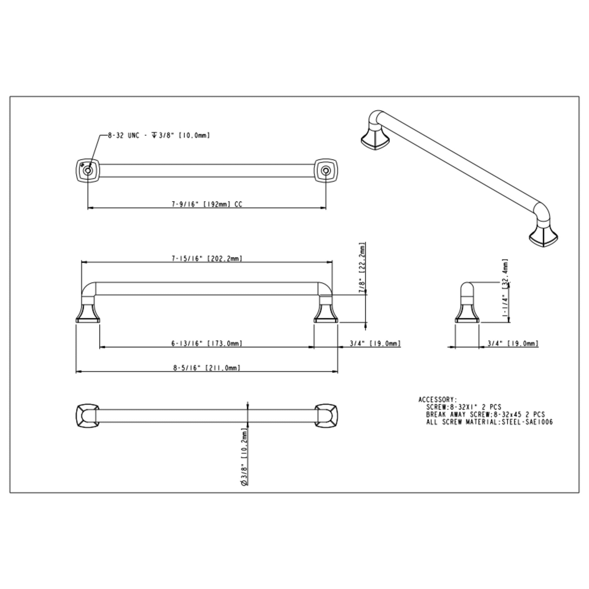 Griffin 192 mm Center-to-Center Bar Pull