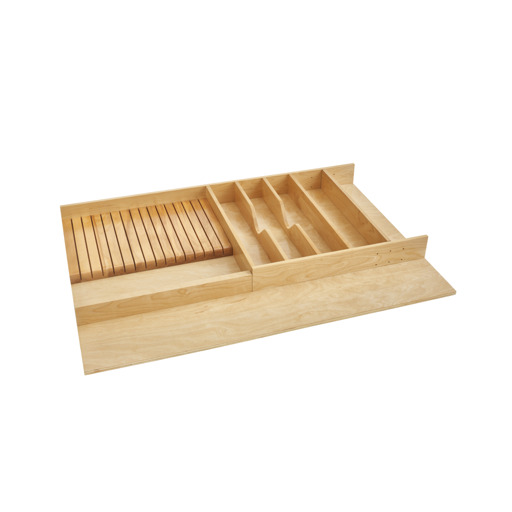 Trimmable Utensil & Knife Block Organizer Insert Note: Designed for a drawer that is 33-1/4" W or smaller