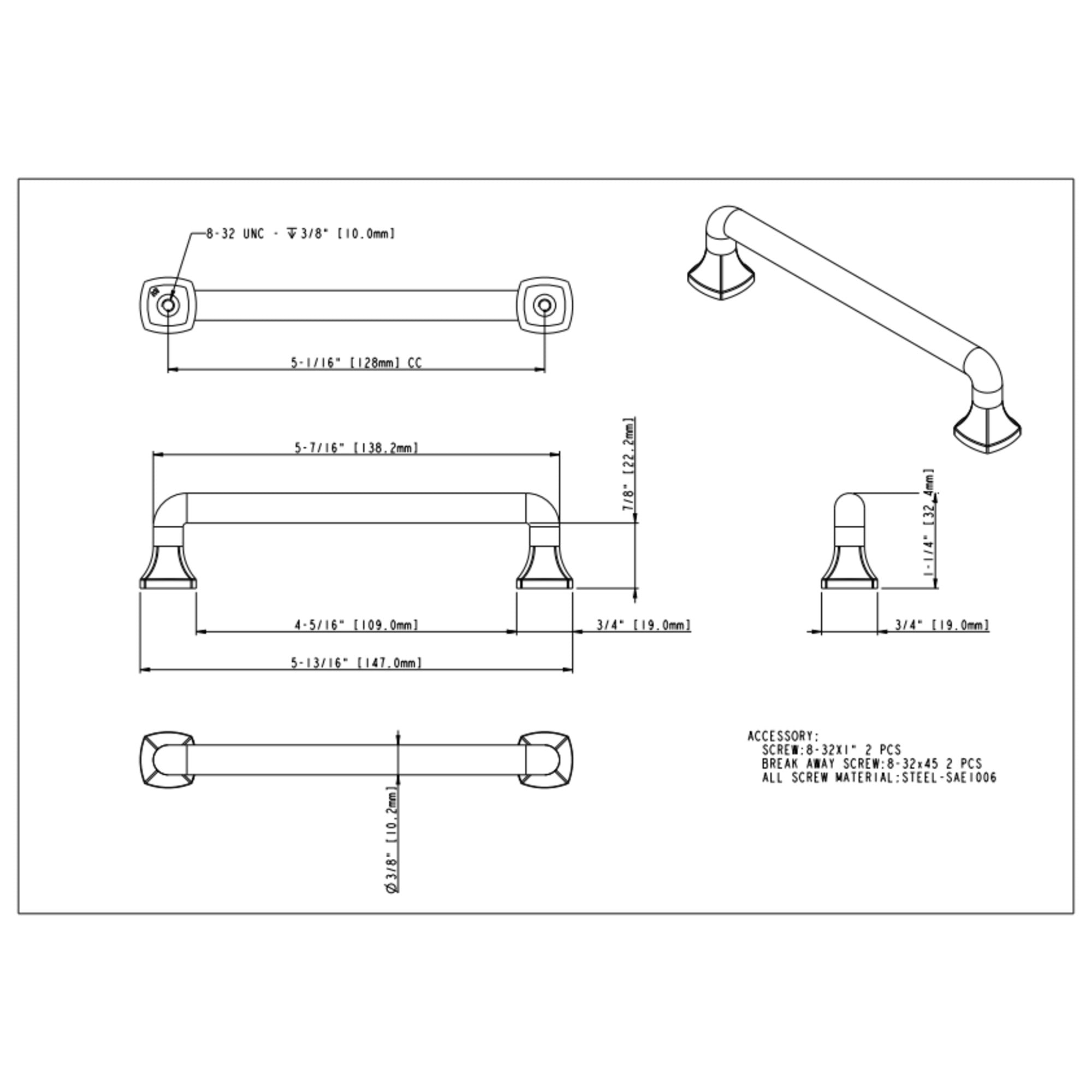 Griffin 128 mm Center-to-Center Bar Pull