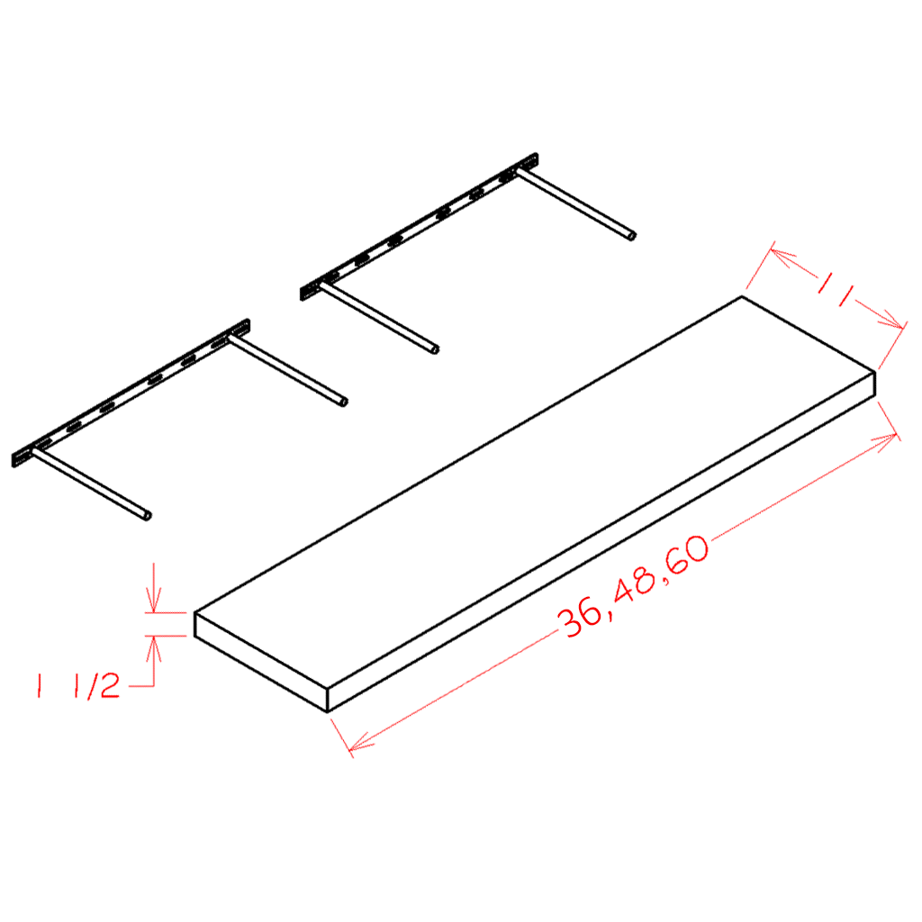 Oxford Cashmere Floating Shelf
