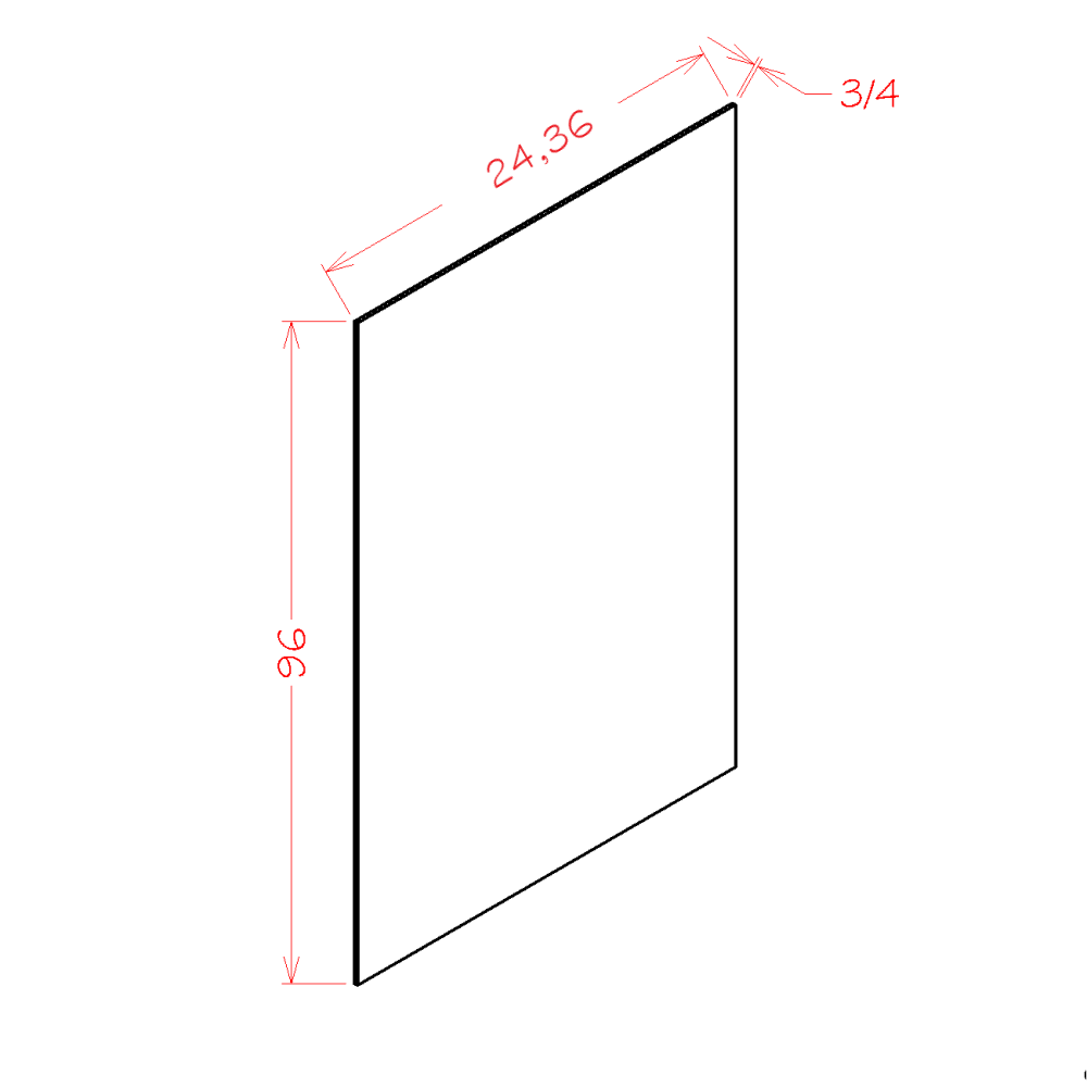 Oxford Cashmere 23.25" x 96" Tall Skin Panel (USV2496)