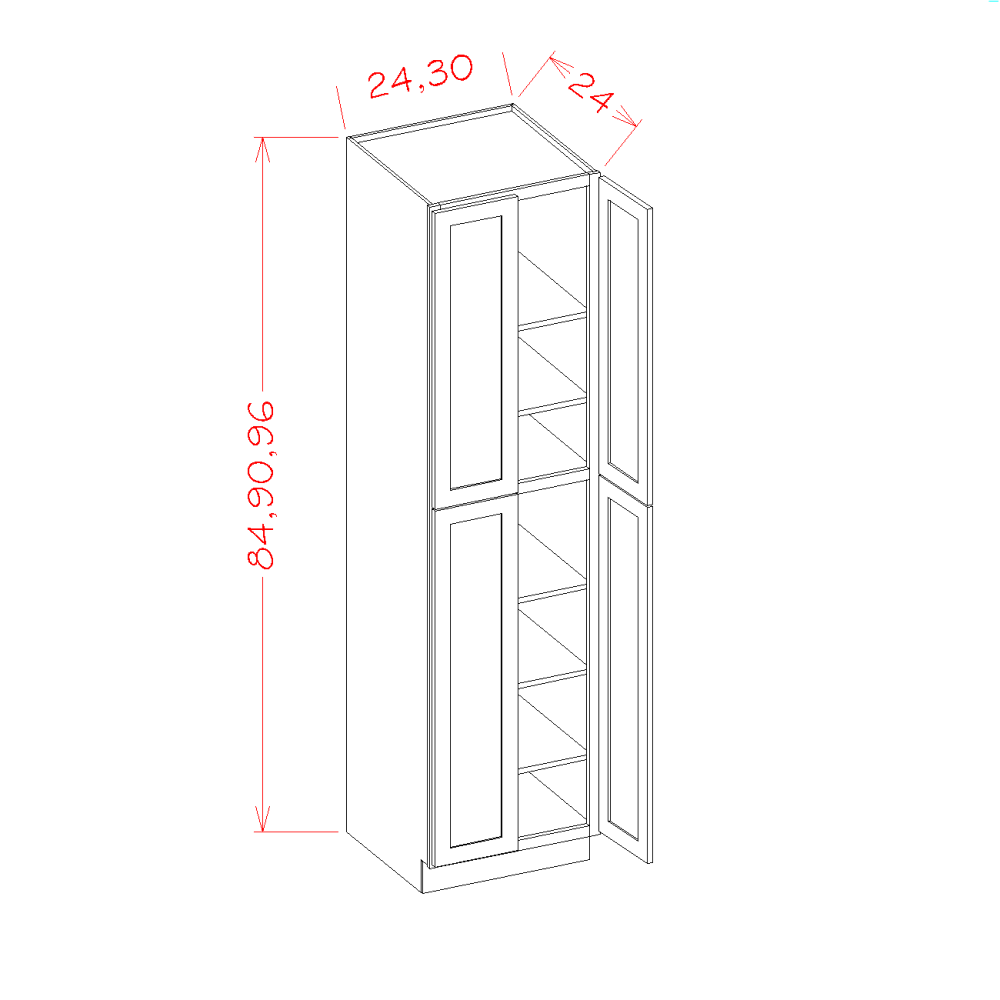 Oxford Cashmere 24" Deep Utility Cabinet