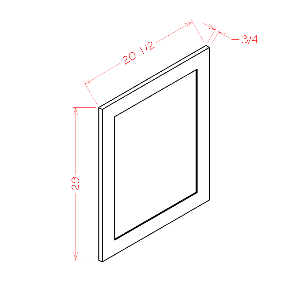 Oxford Cashmere 20.5" x 29" Decorative End Panel (VDEP)