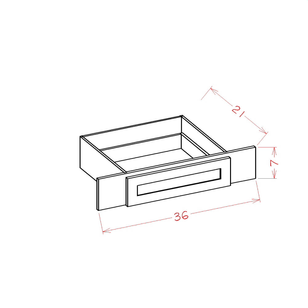 Oxford Cashmere 36" x 7" Vanity Knee Drawer (VKD36)