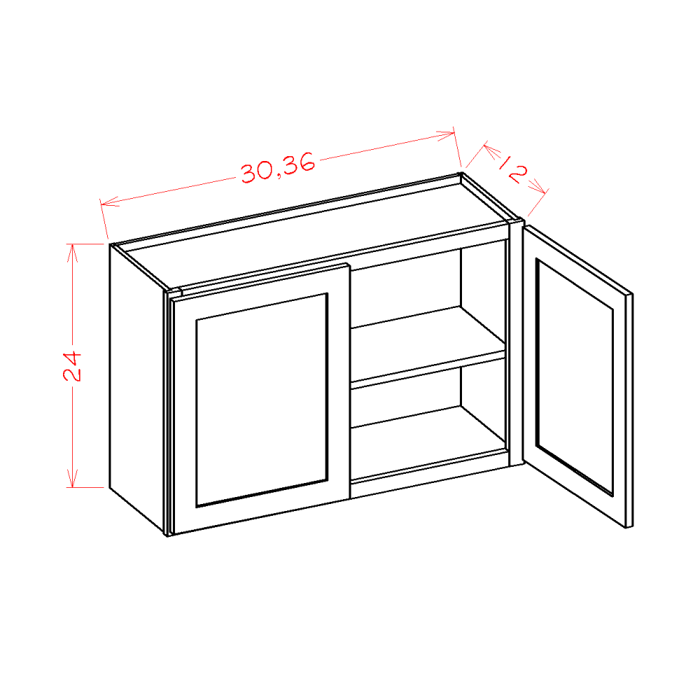 Oxford Cashmere 24" High Wall Bridge Cabinet
